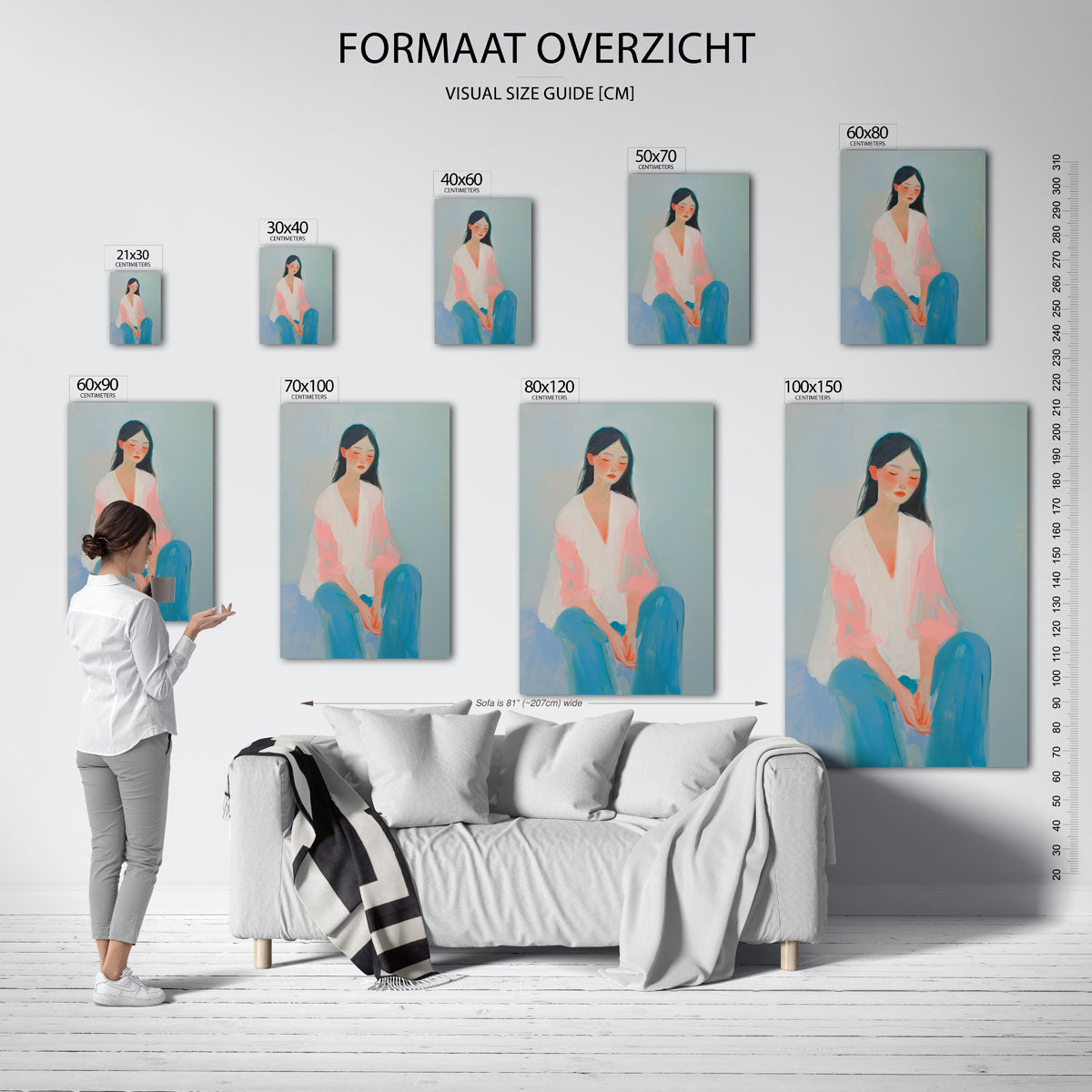 Zittende vrouw Poster