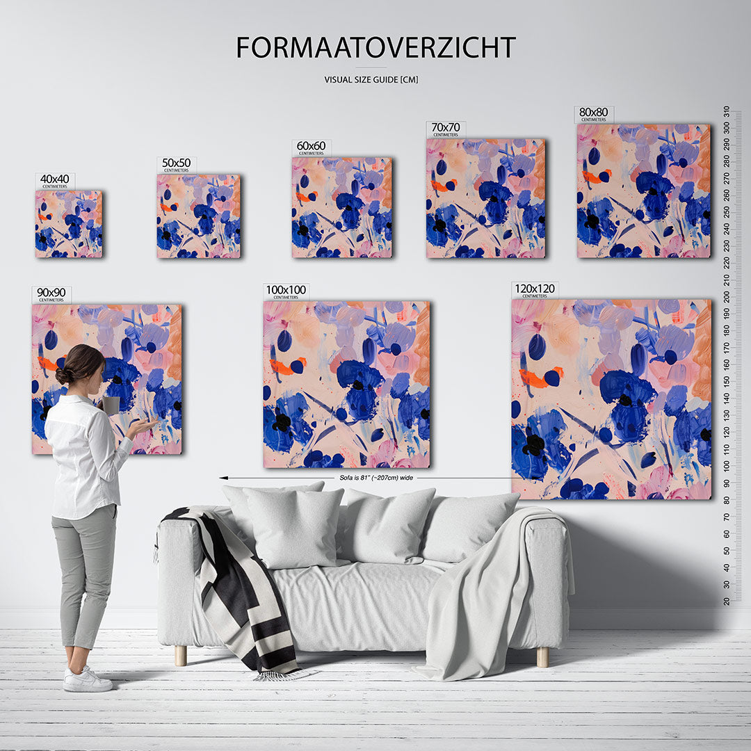 Dynamische kleurenexplosie Kunstwerk