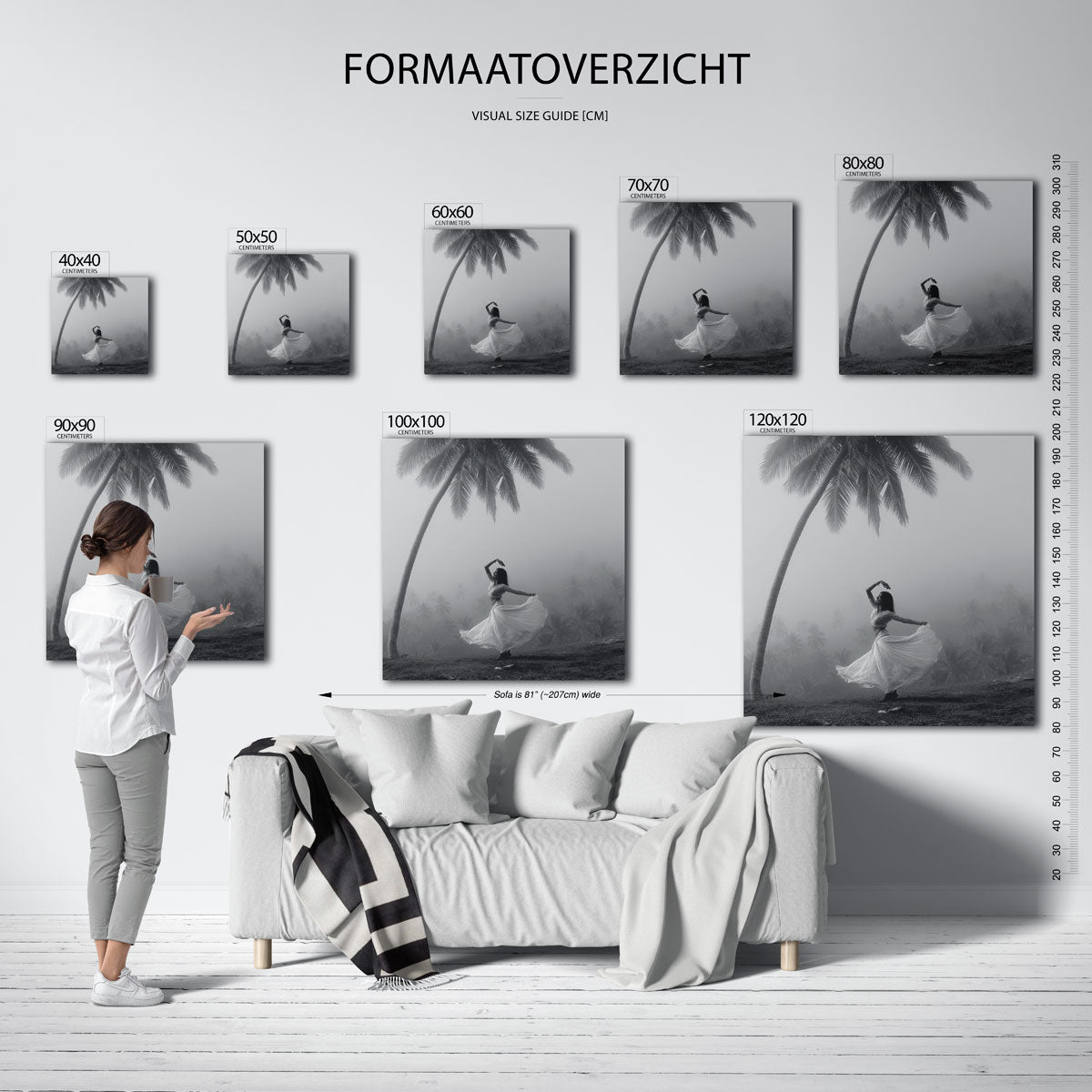 Danseres onder palm Poster