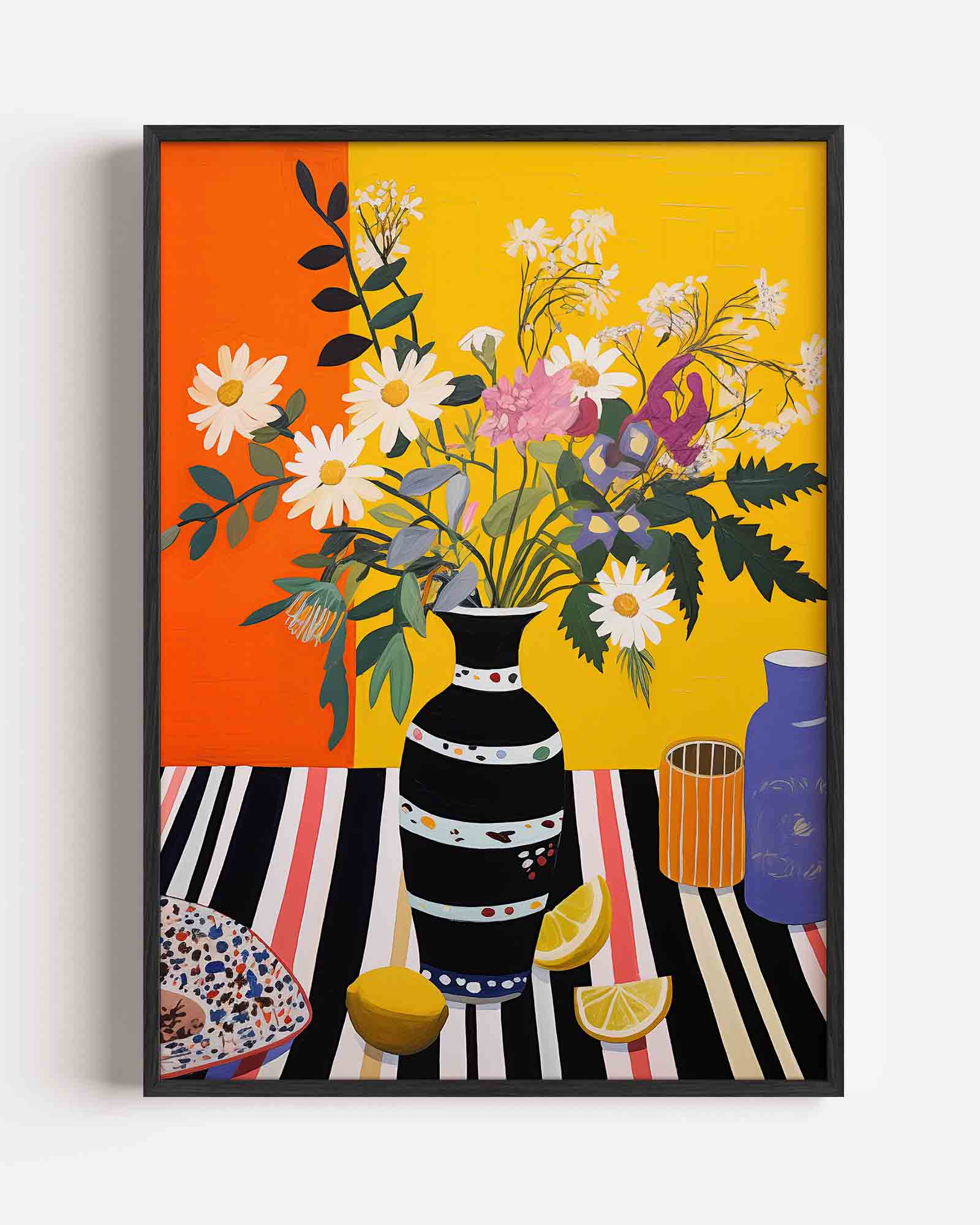 Bloemen en citroenen Poster
