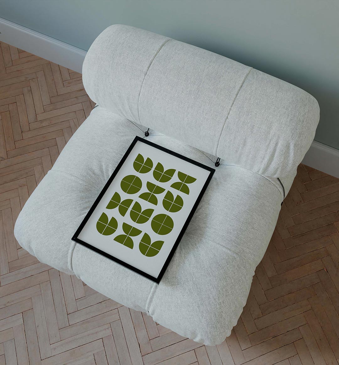 Groene vormenritme Poster