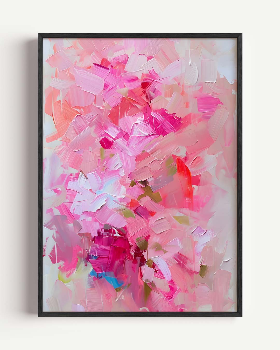 Vrolijke Roze Abstracte Kunstposter-WallArtistic