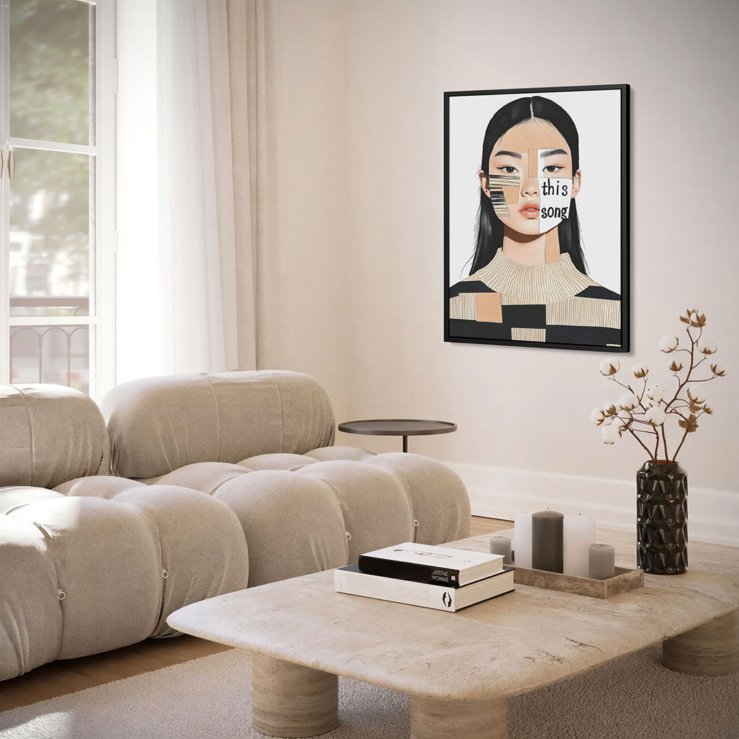 Geometrisch portret Kunstwerk