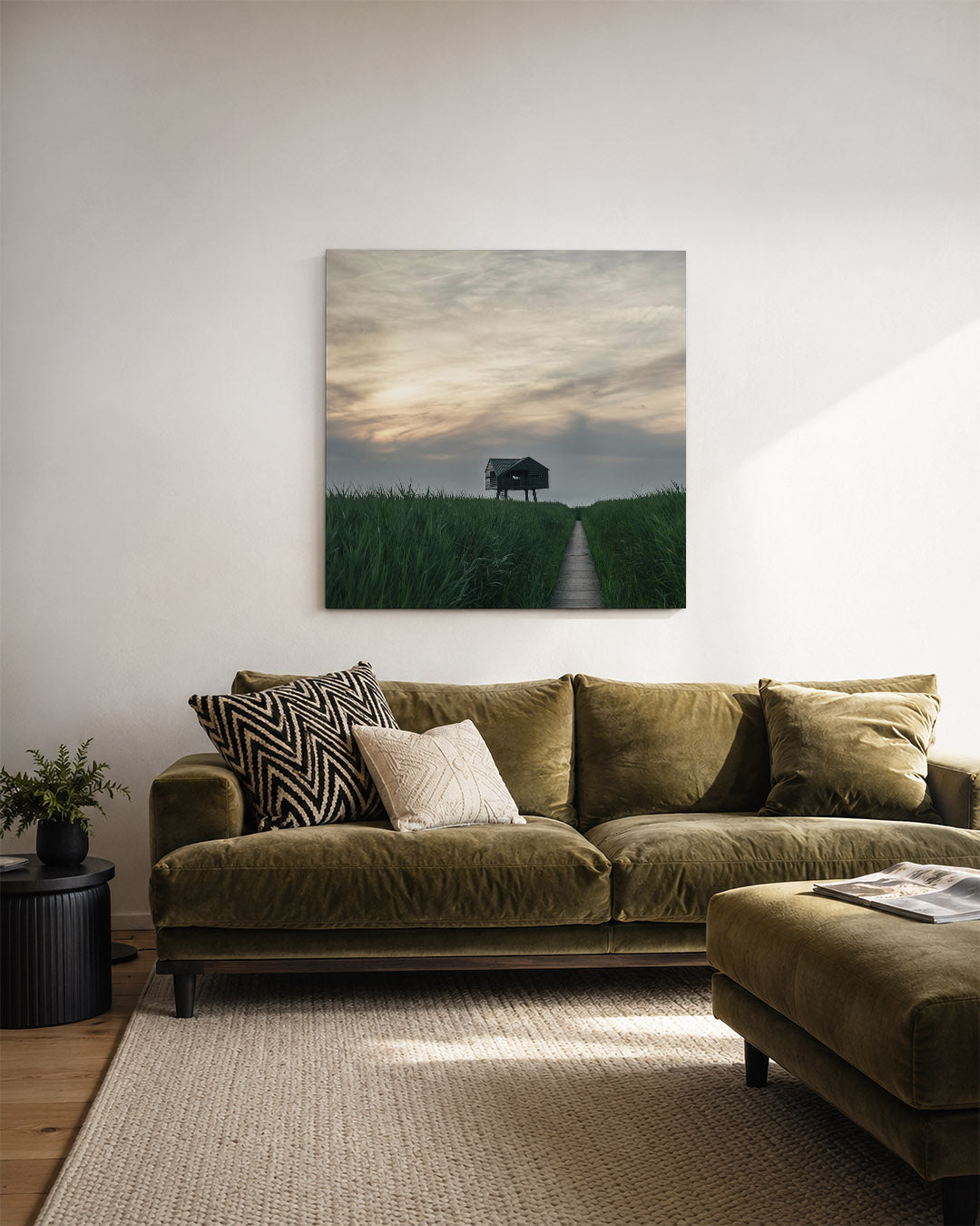 Houten hut Kunstwerk