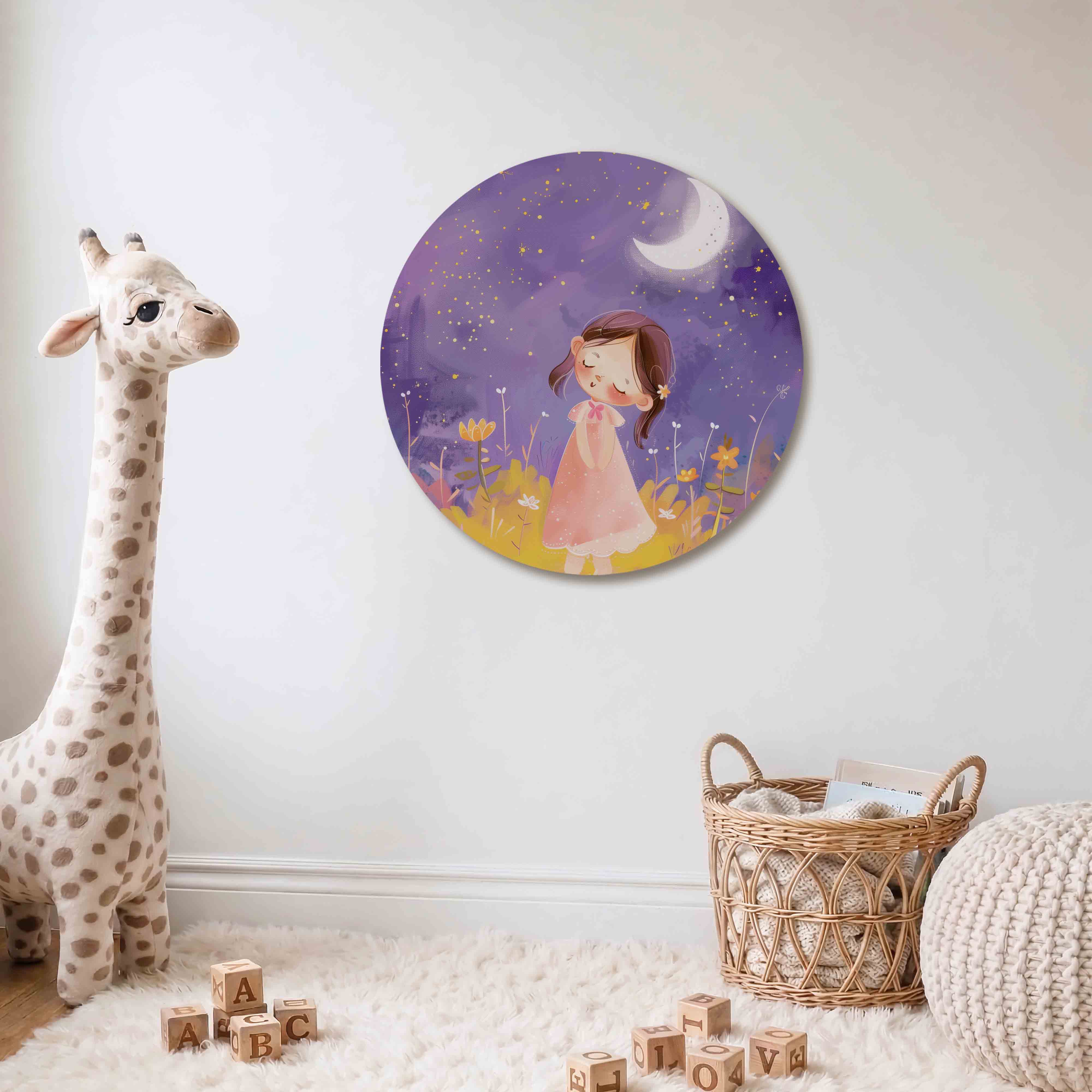 Meisje onder maan Muurcirkel