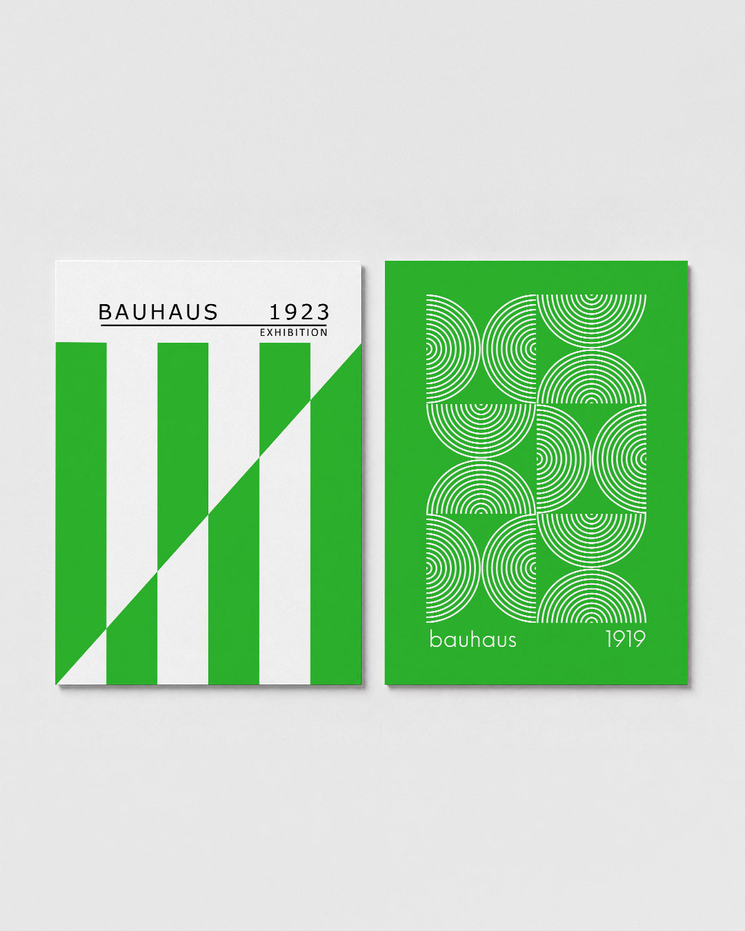 Groene lijnenspel Posterset
