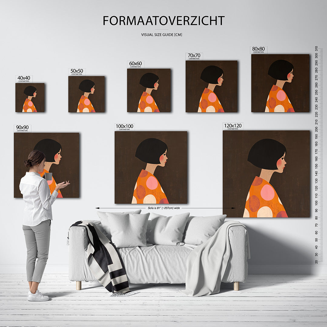 Stijlvolle vrouwenzijde Kunstwerk