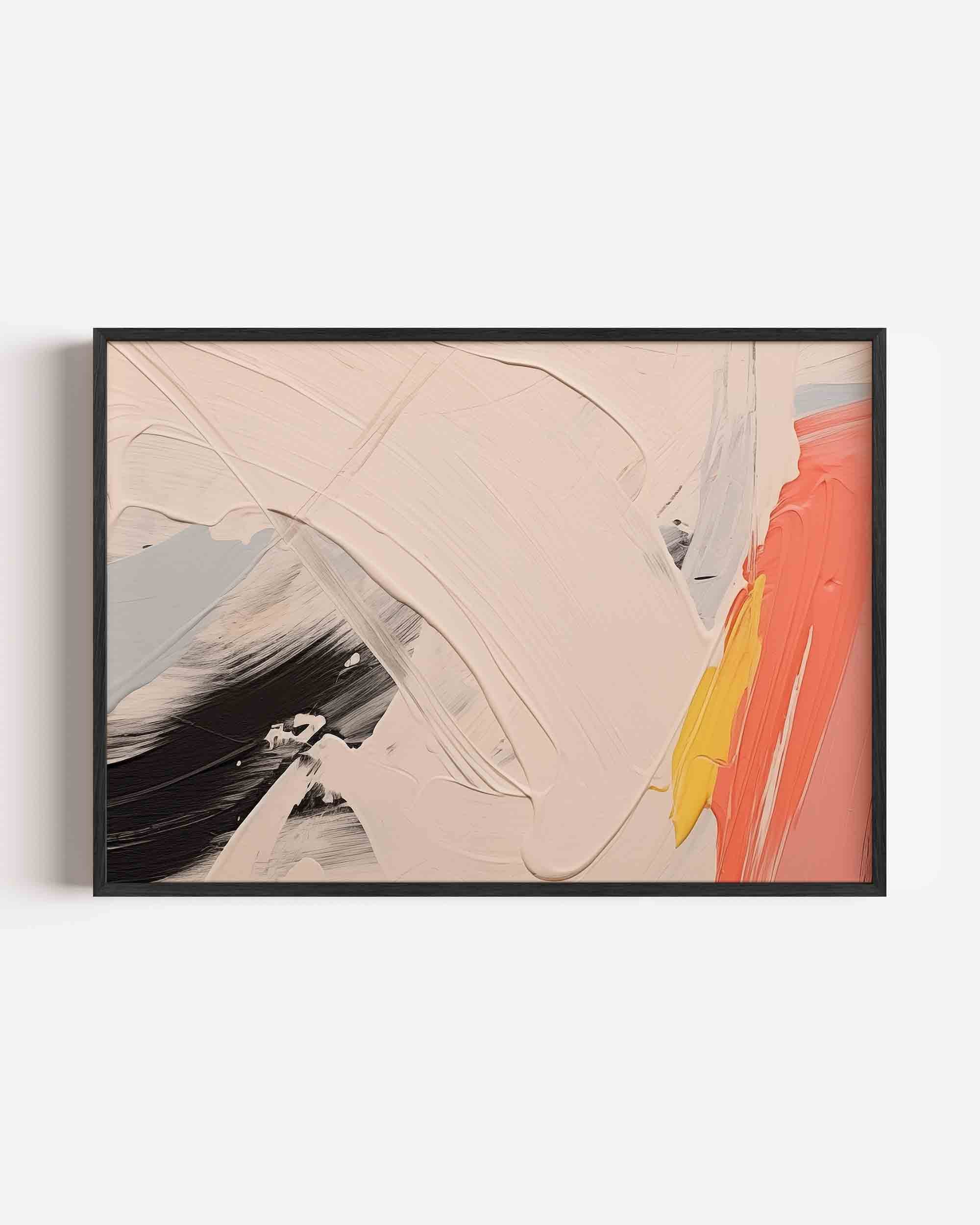 Abstracte penseelstreken Poster