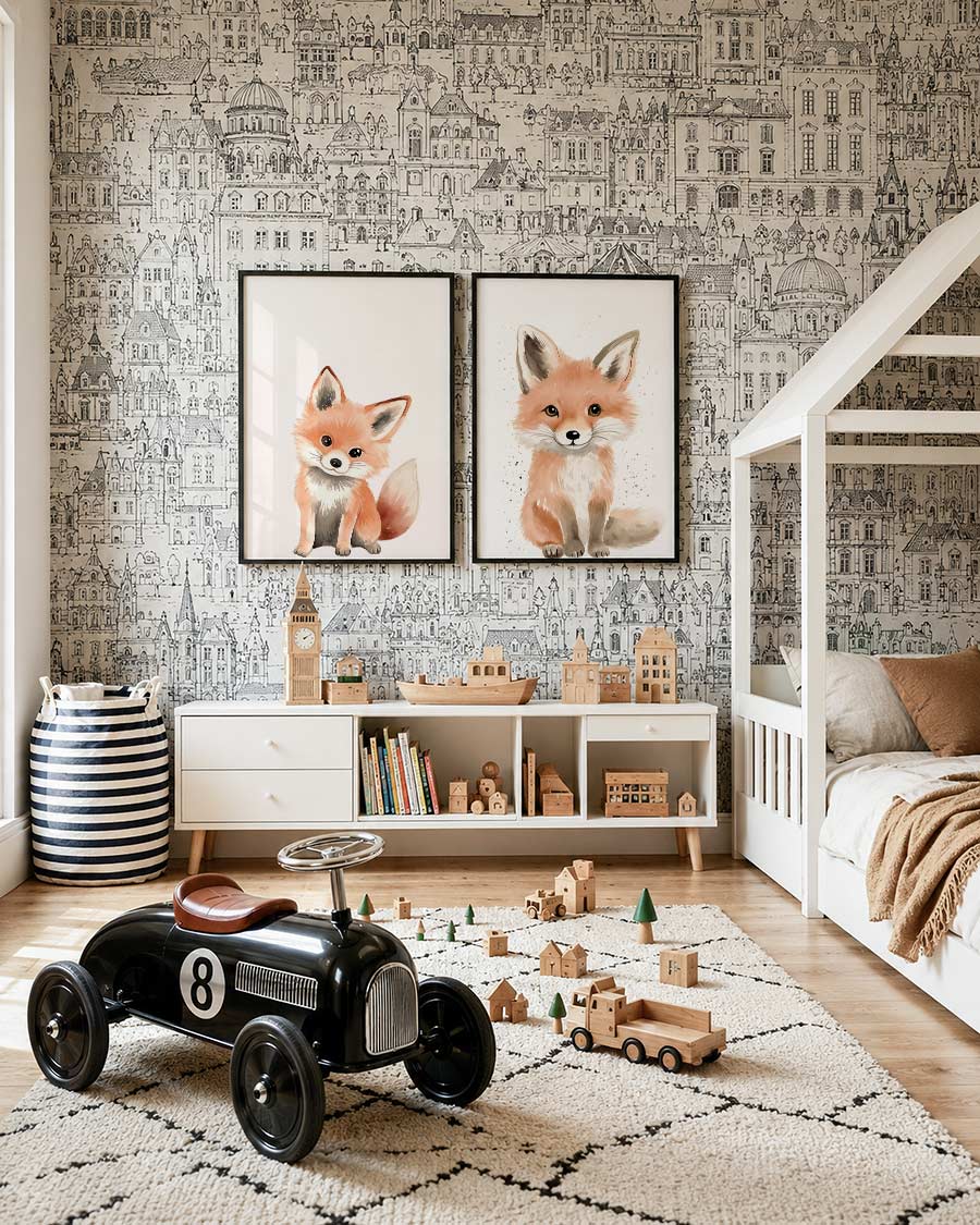 Vrolijke vossenblik Posterset