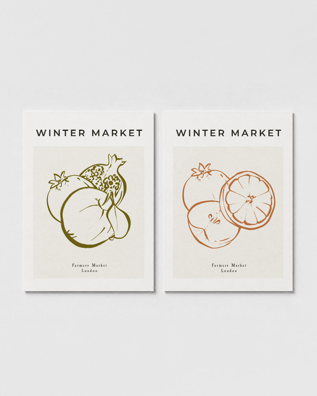 Fruitige lijnenspel Posterset