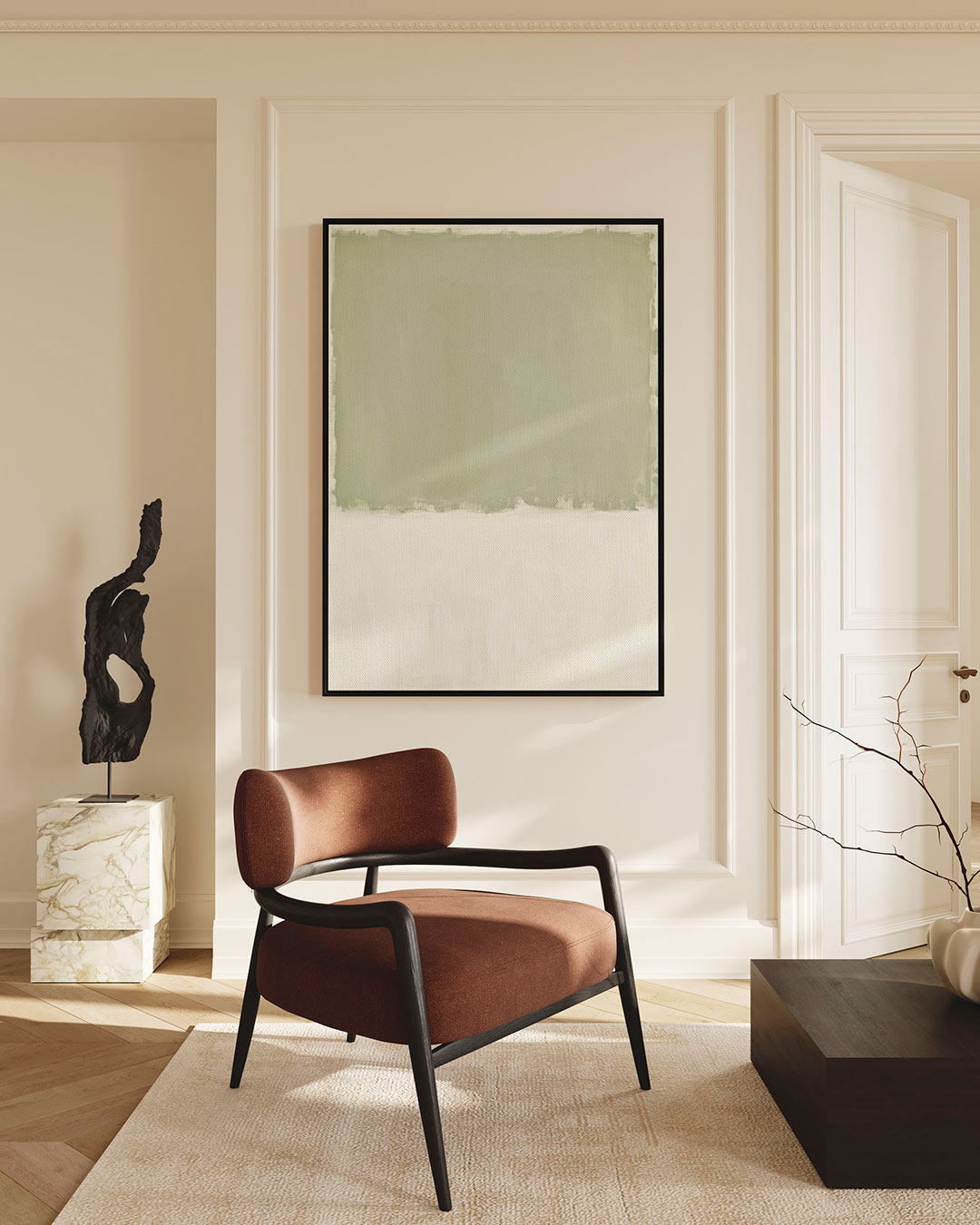 Rustige kleurencompositie Kunstwerk