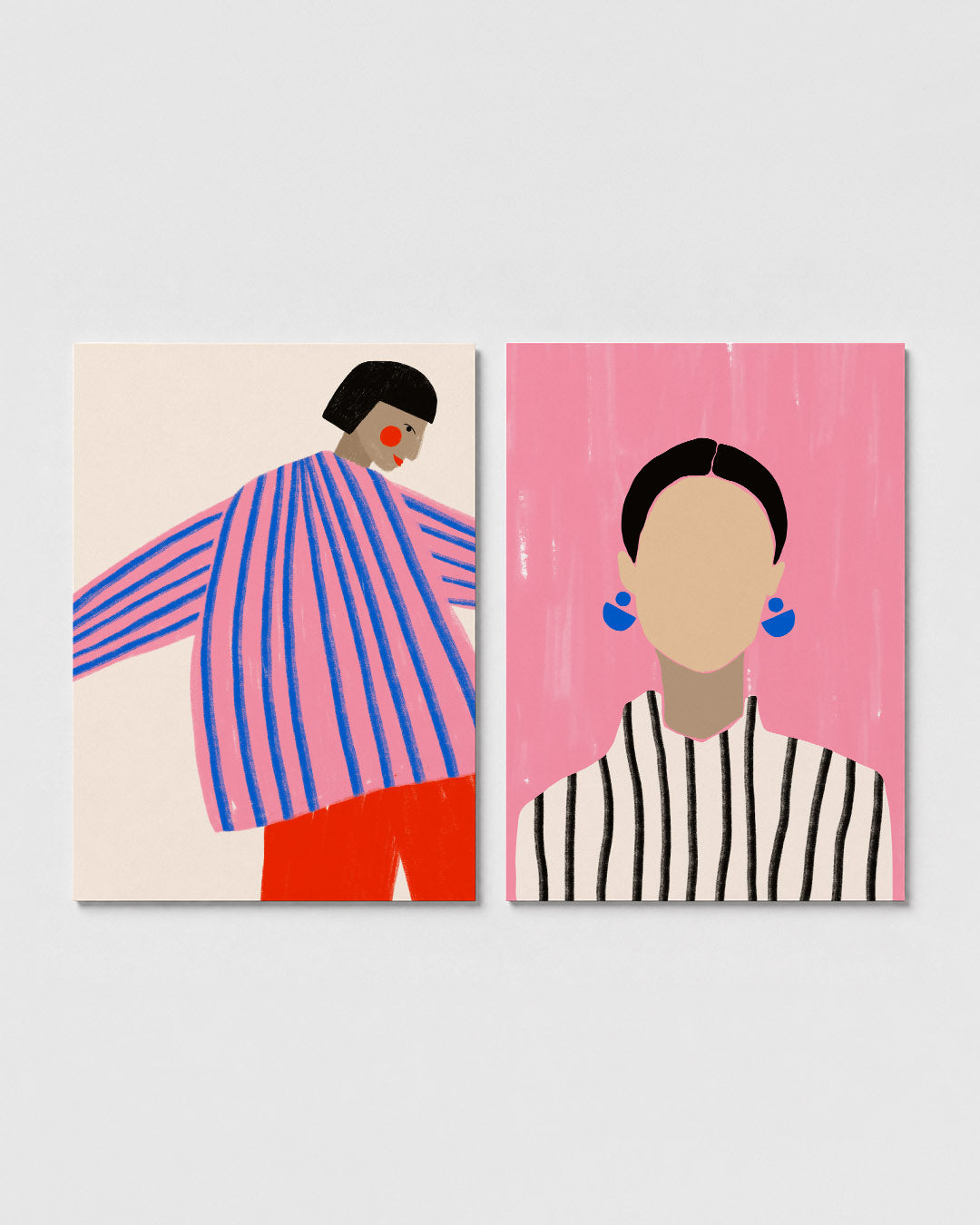 Kleurrijke strepen Posterset