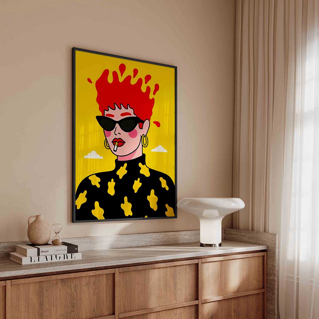 Vrouw met rode haren Poster