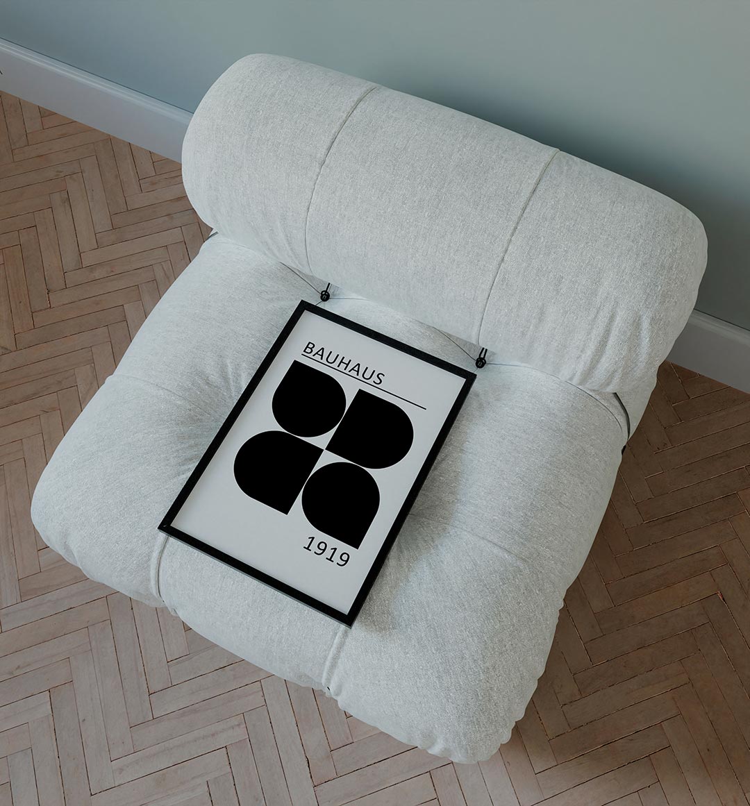 Zwart wit vormen Poster