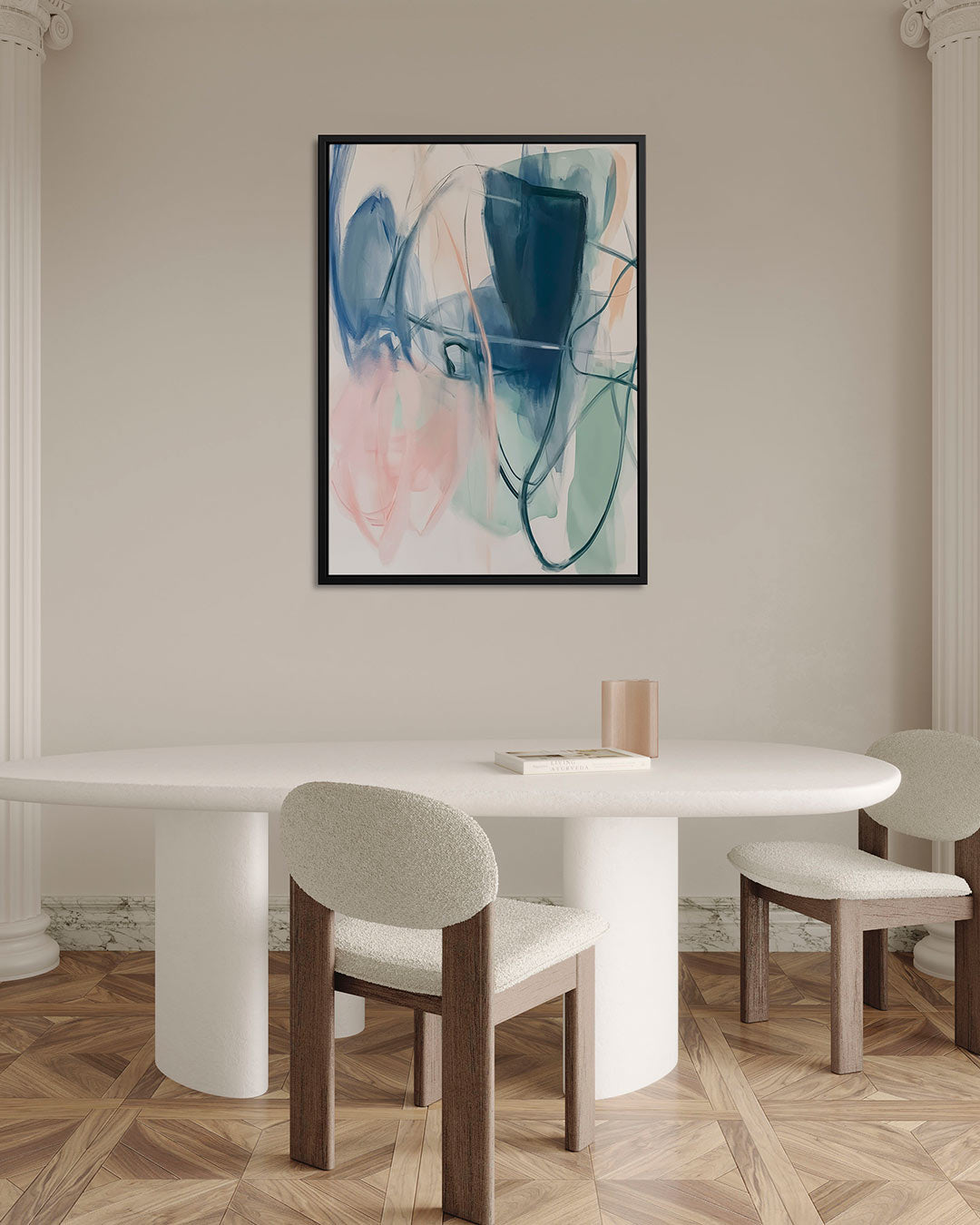 Vloeiende kleurcompositie Kunstwerk