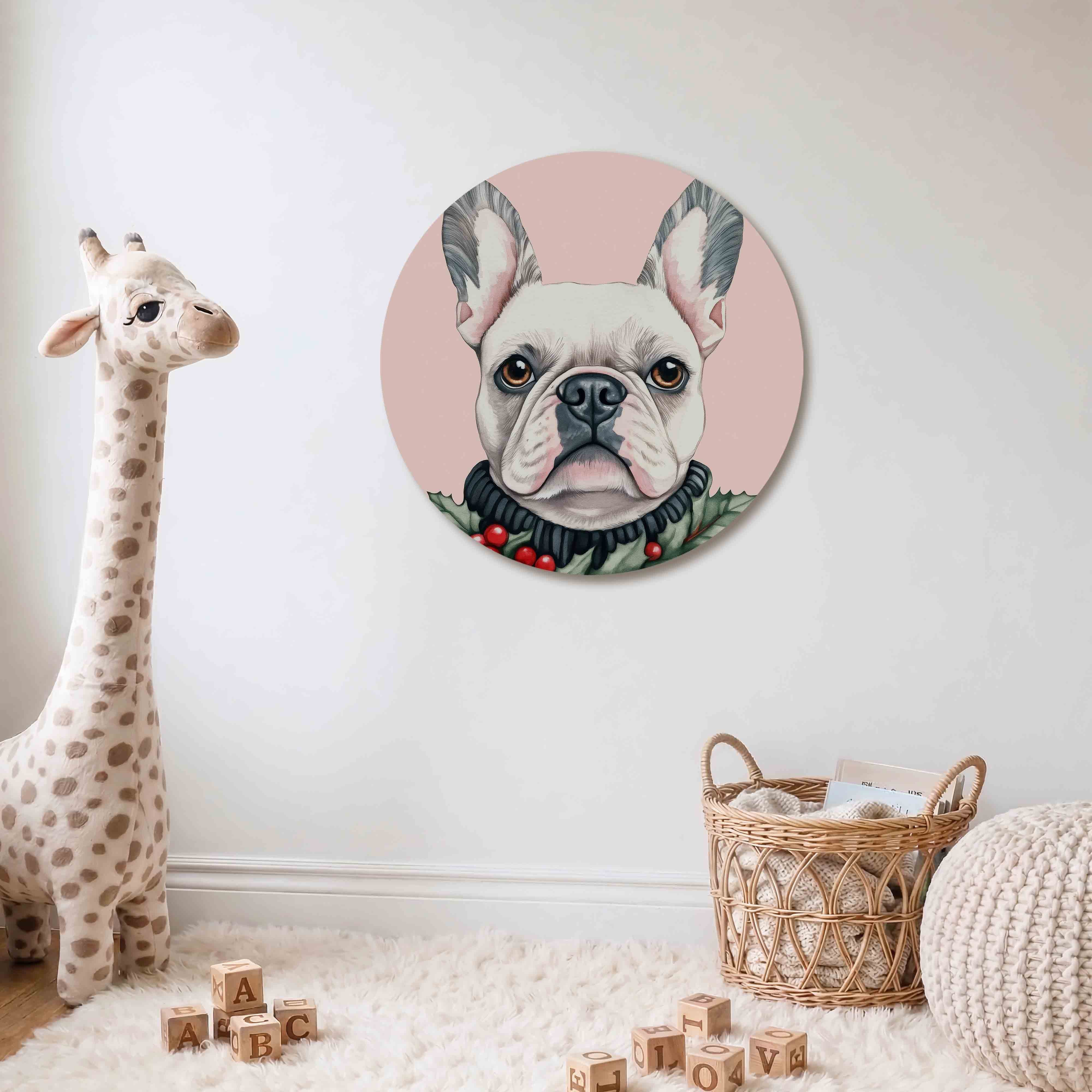 Franse bulldog Muurcirkel