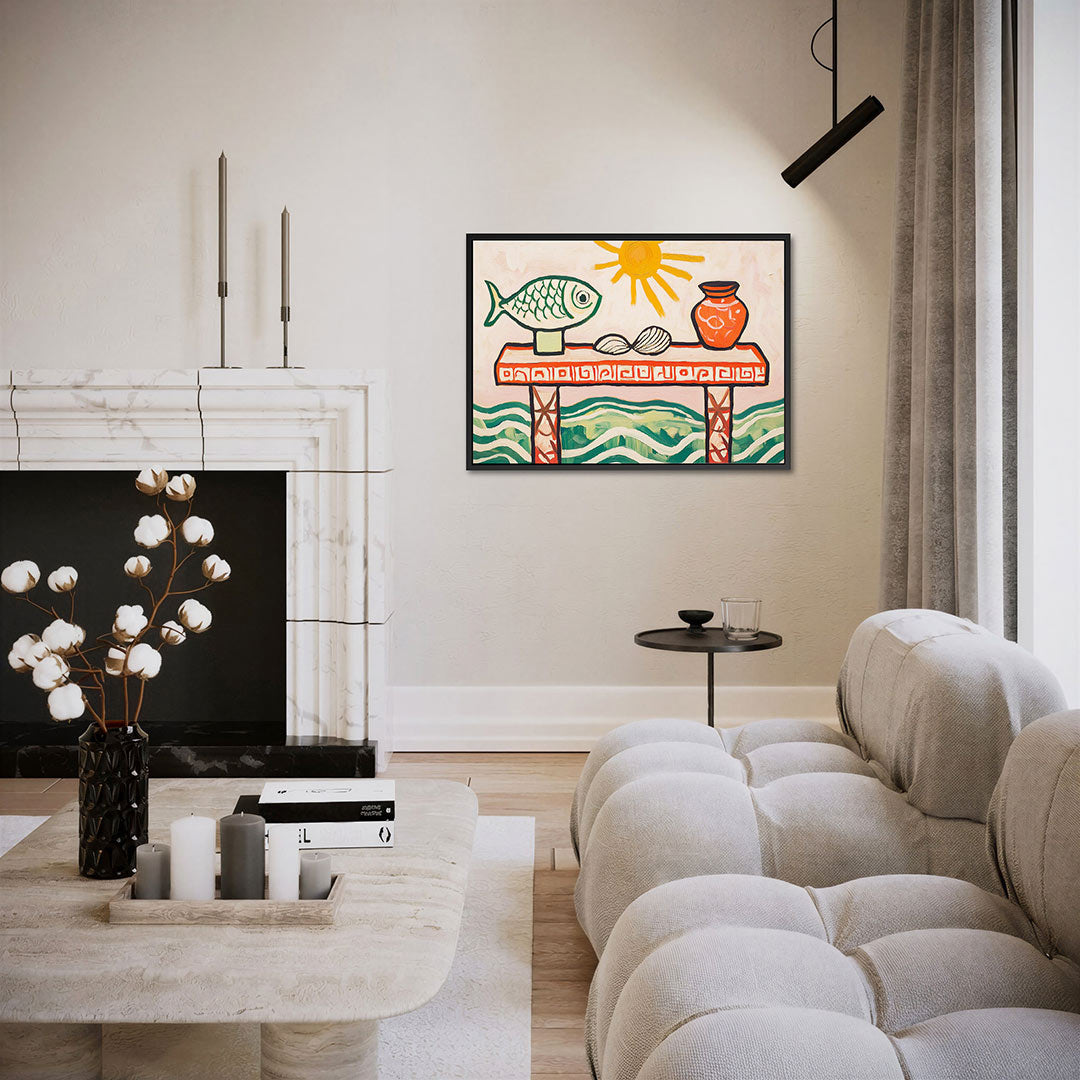 Vrolijke tafereel Kunstwerk