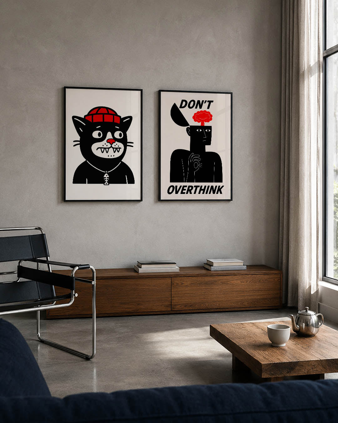 Kleurrijke kat Posterset