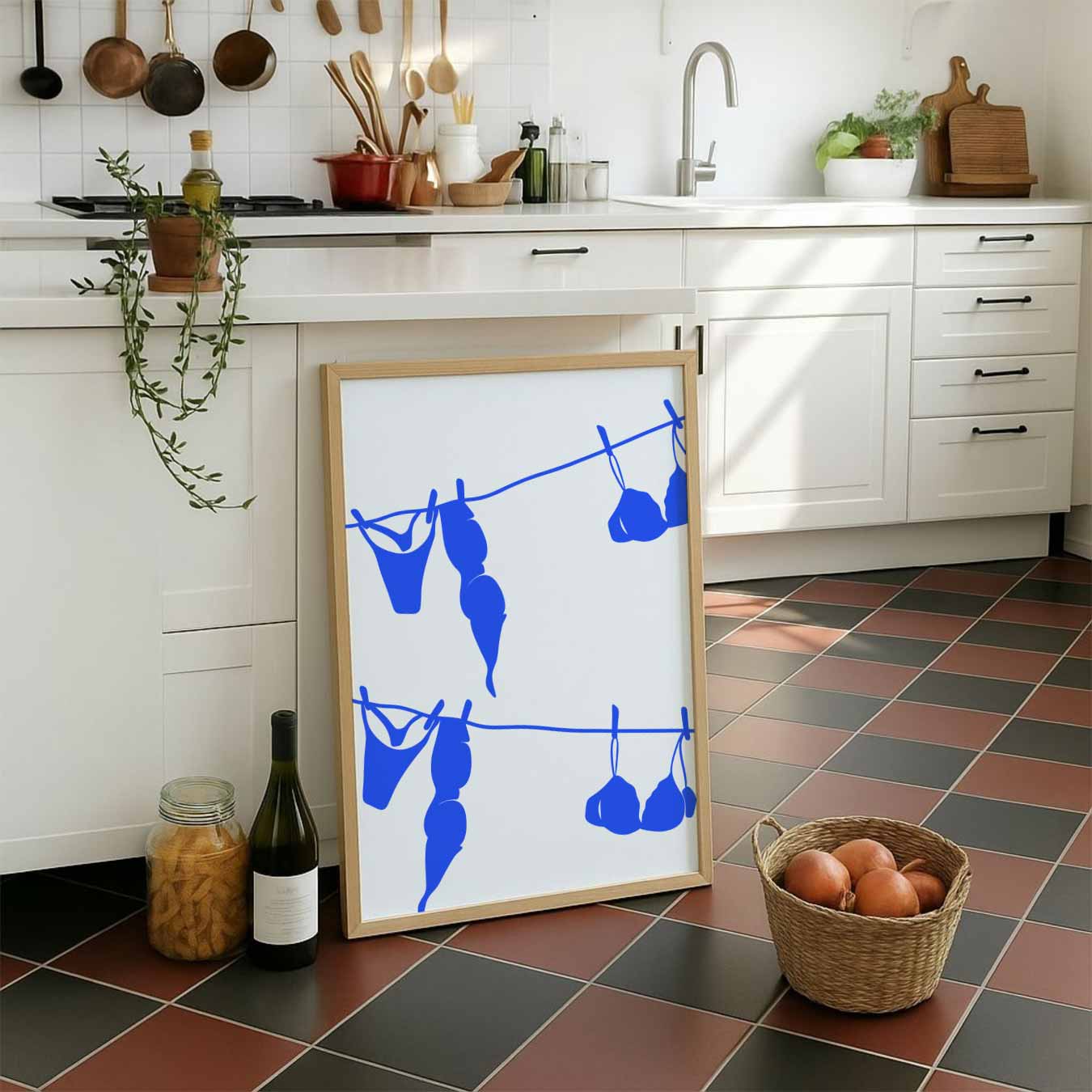 Tropische Waslijn Art Poster-WallArtistic