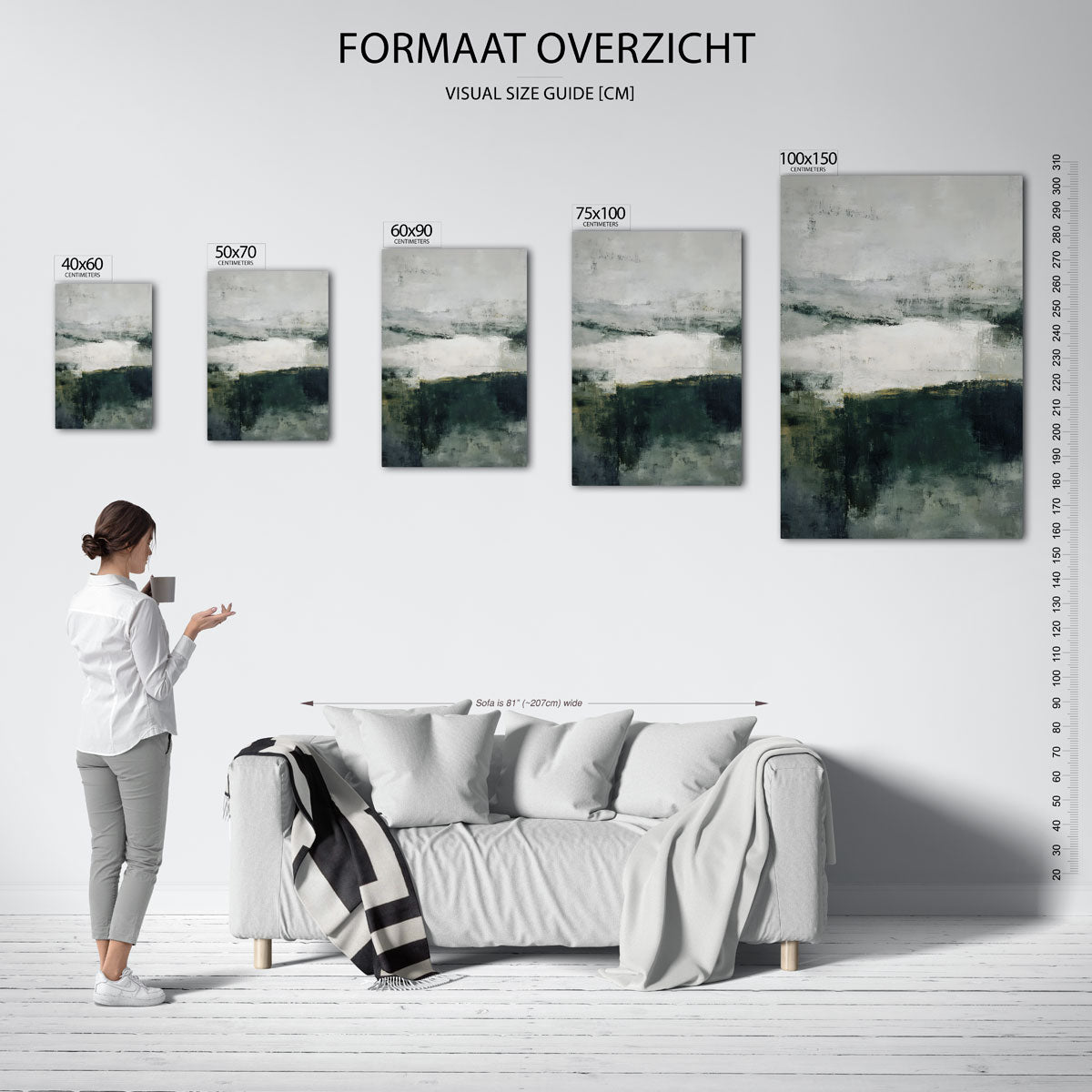 Vervagende landschapstinten Kunstwerk
