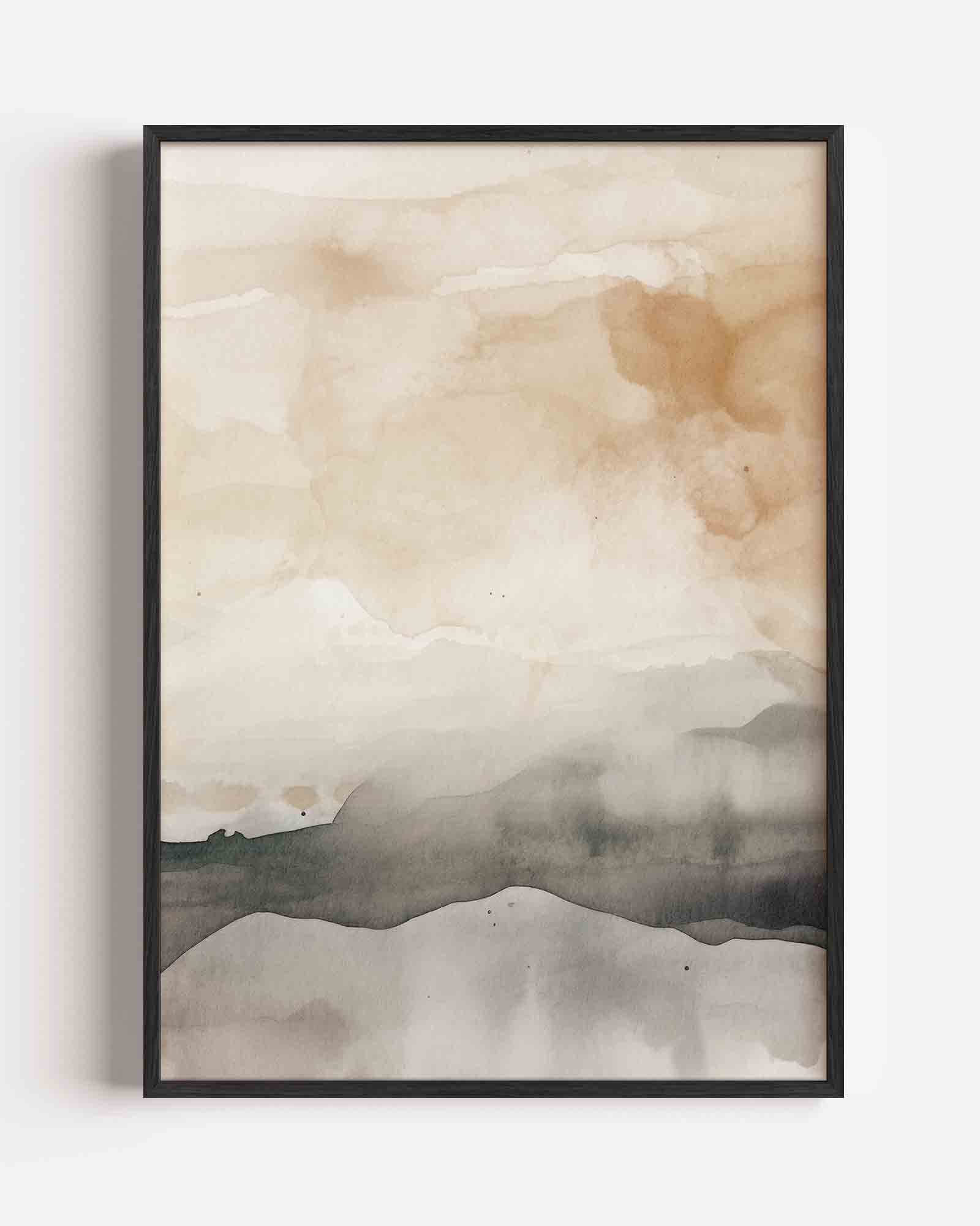 Abstracte landschapsweergave Poster