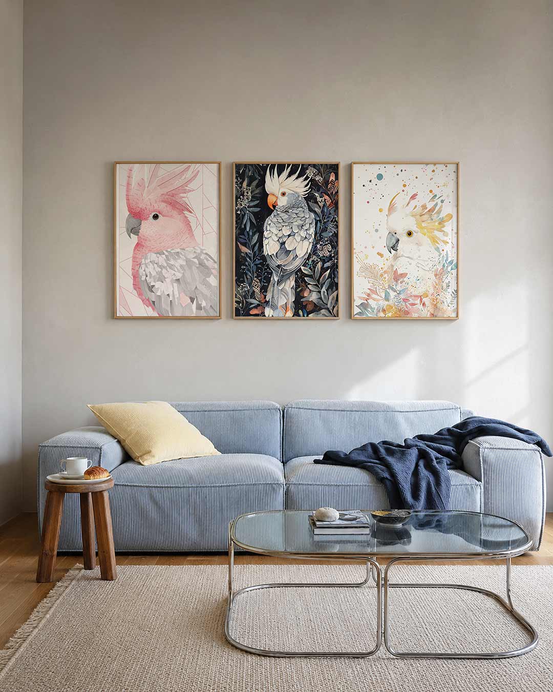 Vogel en lijnenspel Posterset