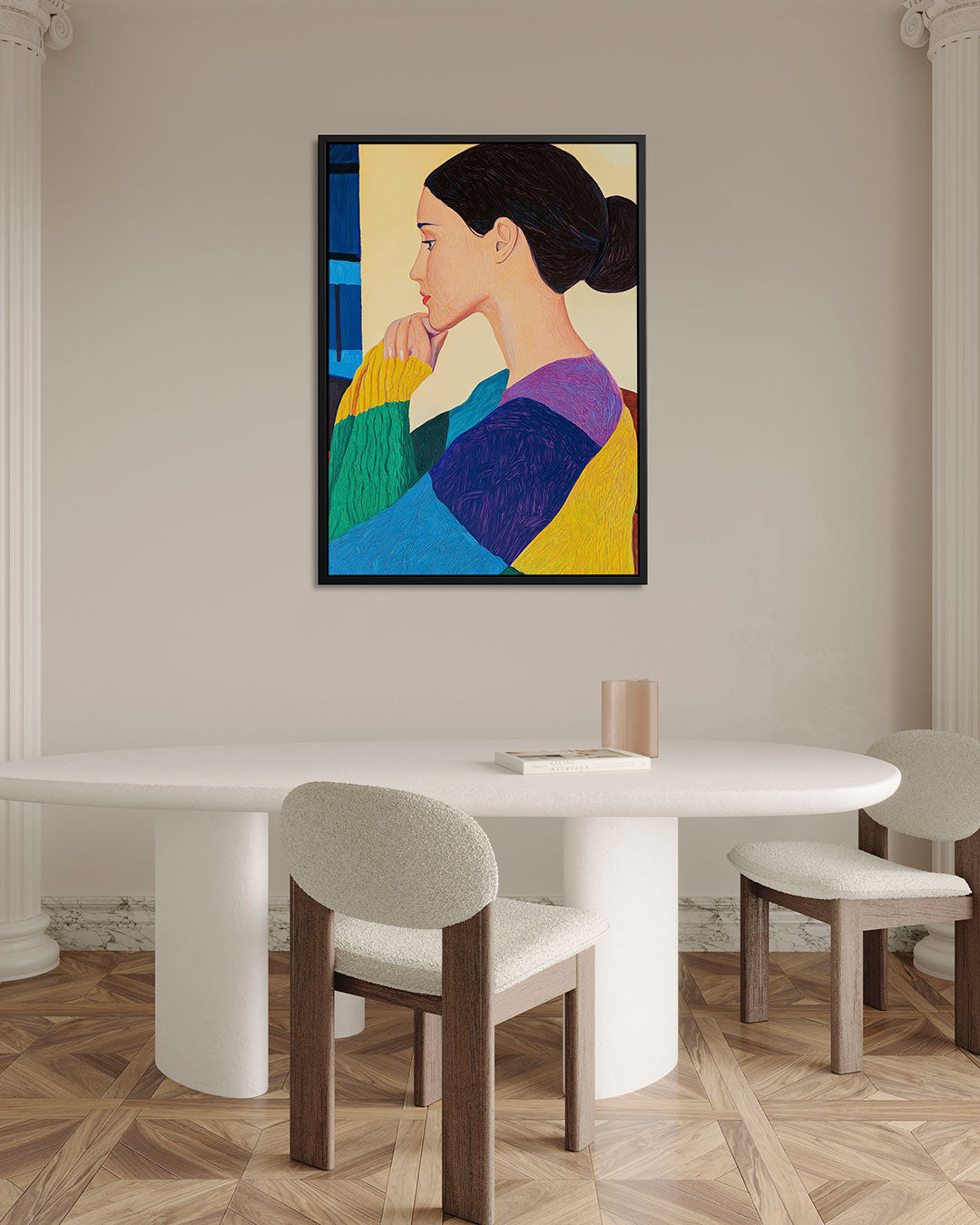 Kleurrijk portret Kunstwerk