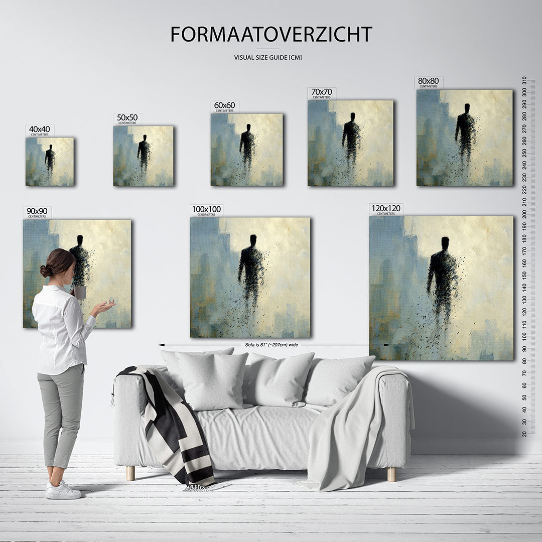 Vervagende silhouet Kunstwerk