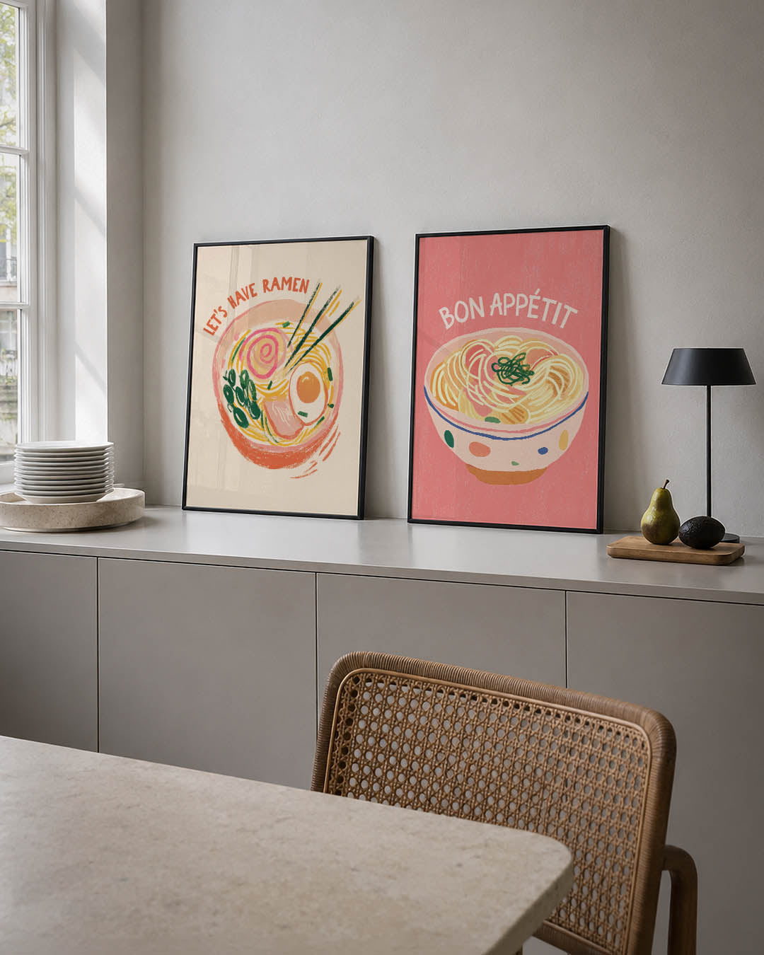 Kleurrijke kompositie Posterset