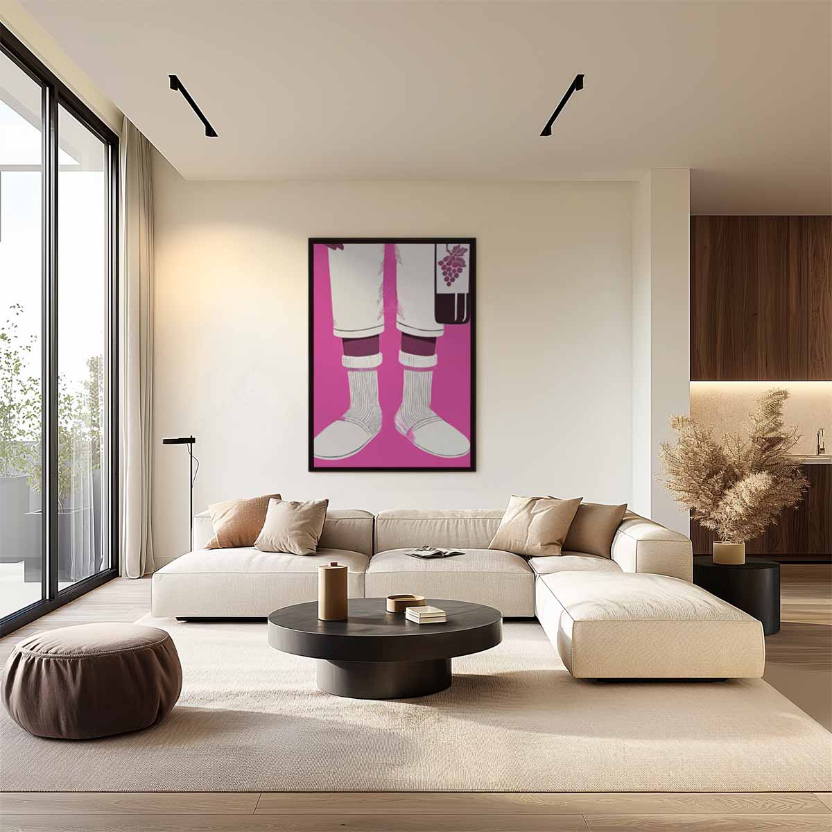 Vrolijke Wijnsokken Kunstwerk-canvas-dibond-plexiglas-wanddecoratie-WallArtistic
