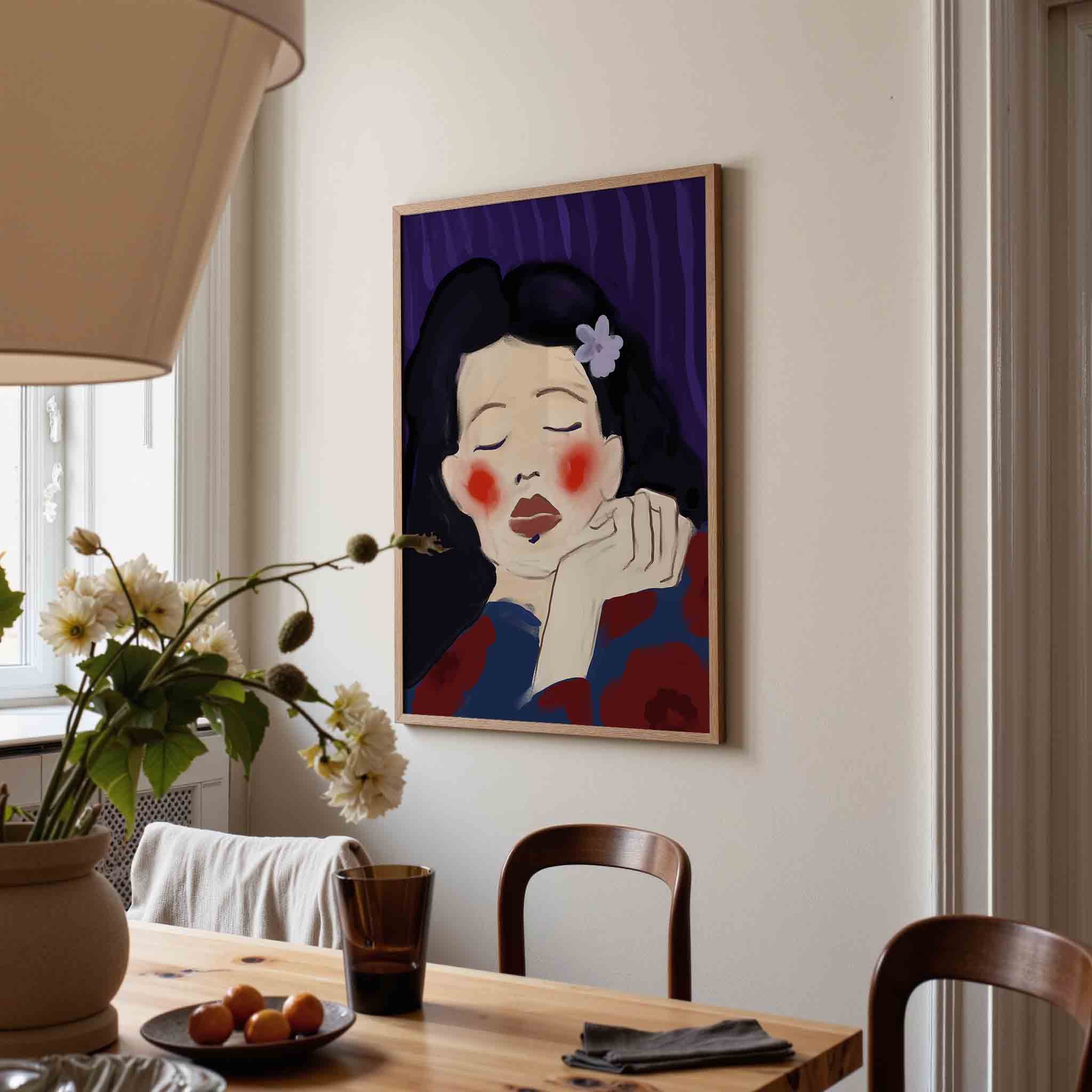 Slapende vrouw Poster