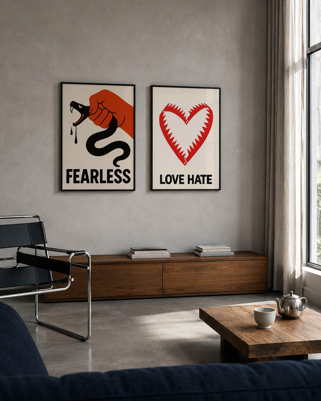 Krachtige grip Posterset