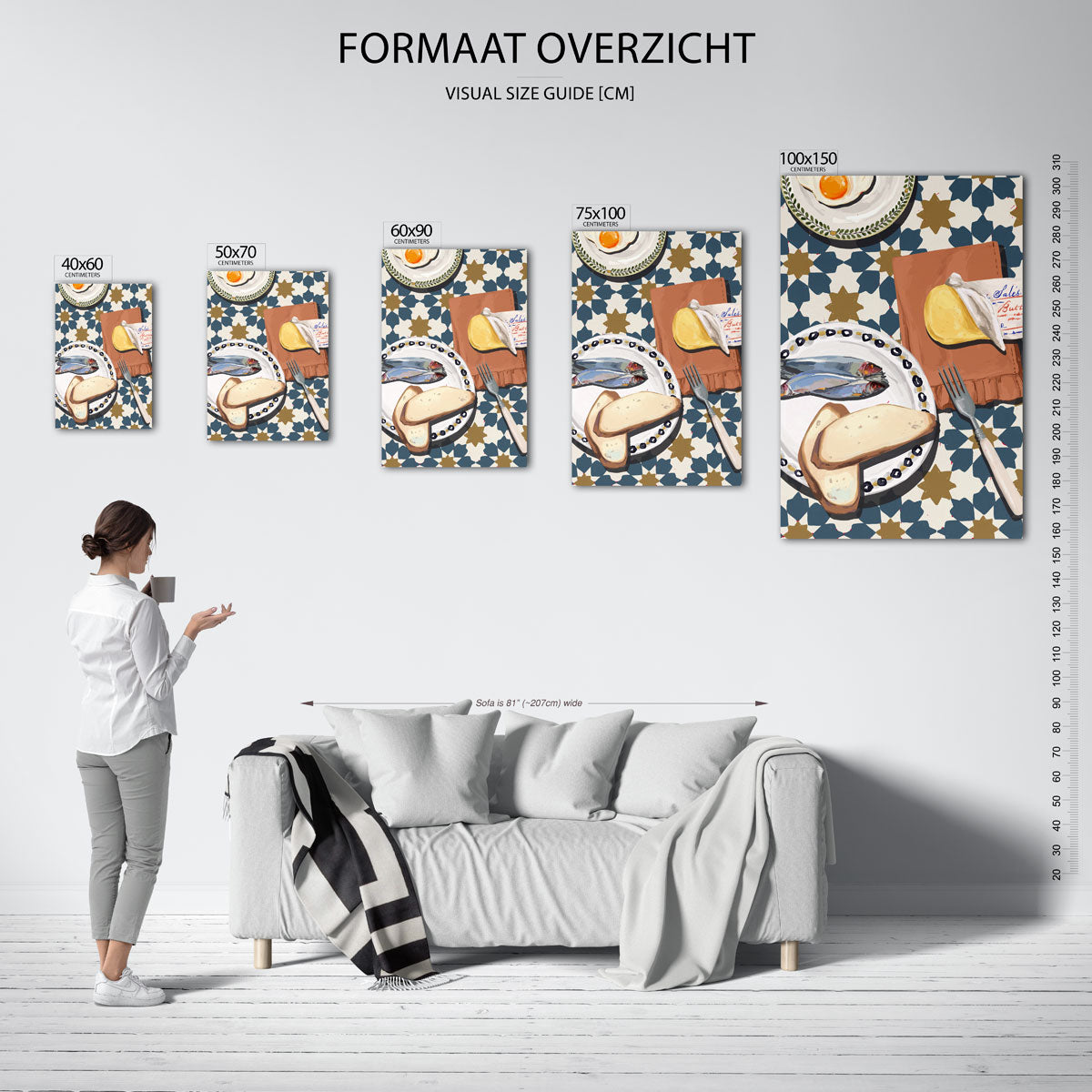 Ontbijt mozaïek Kunstwerk