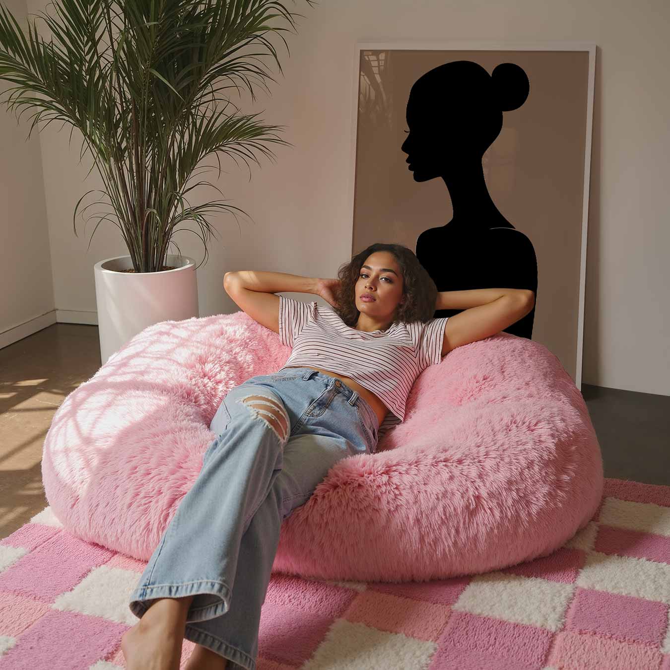 Elegante Vrouwelijke Silhouet Poster-WallArtistic