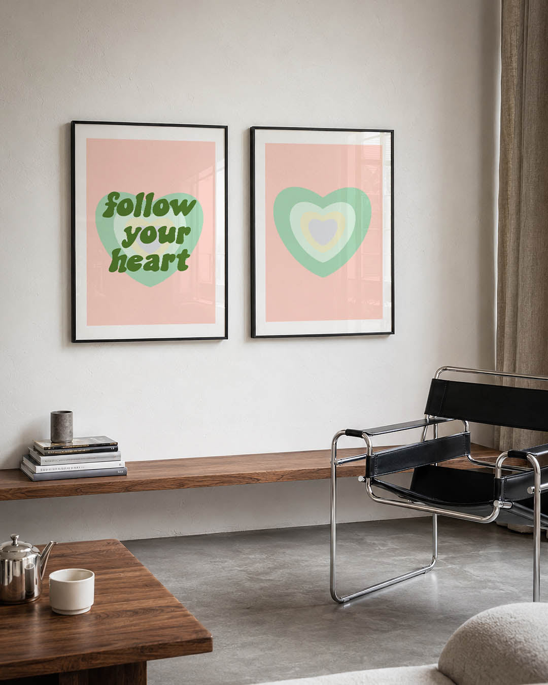 Hartvormige kleuren Posterset