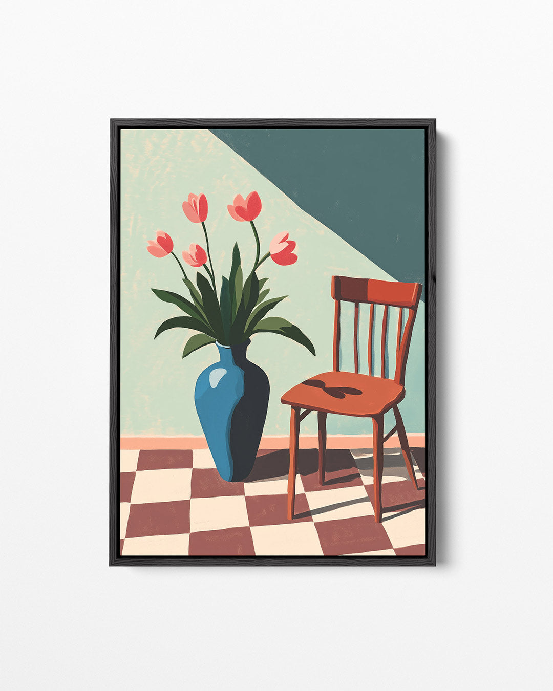 Vaas en stoel compositie Kunstwerk