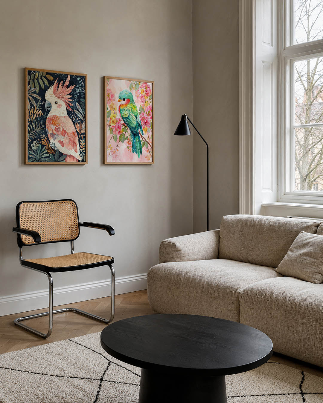 Vogels en bladeren Posterset