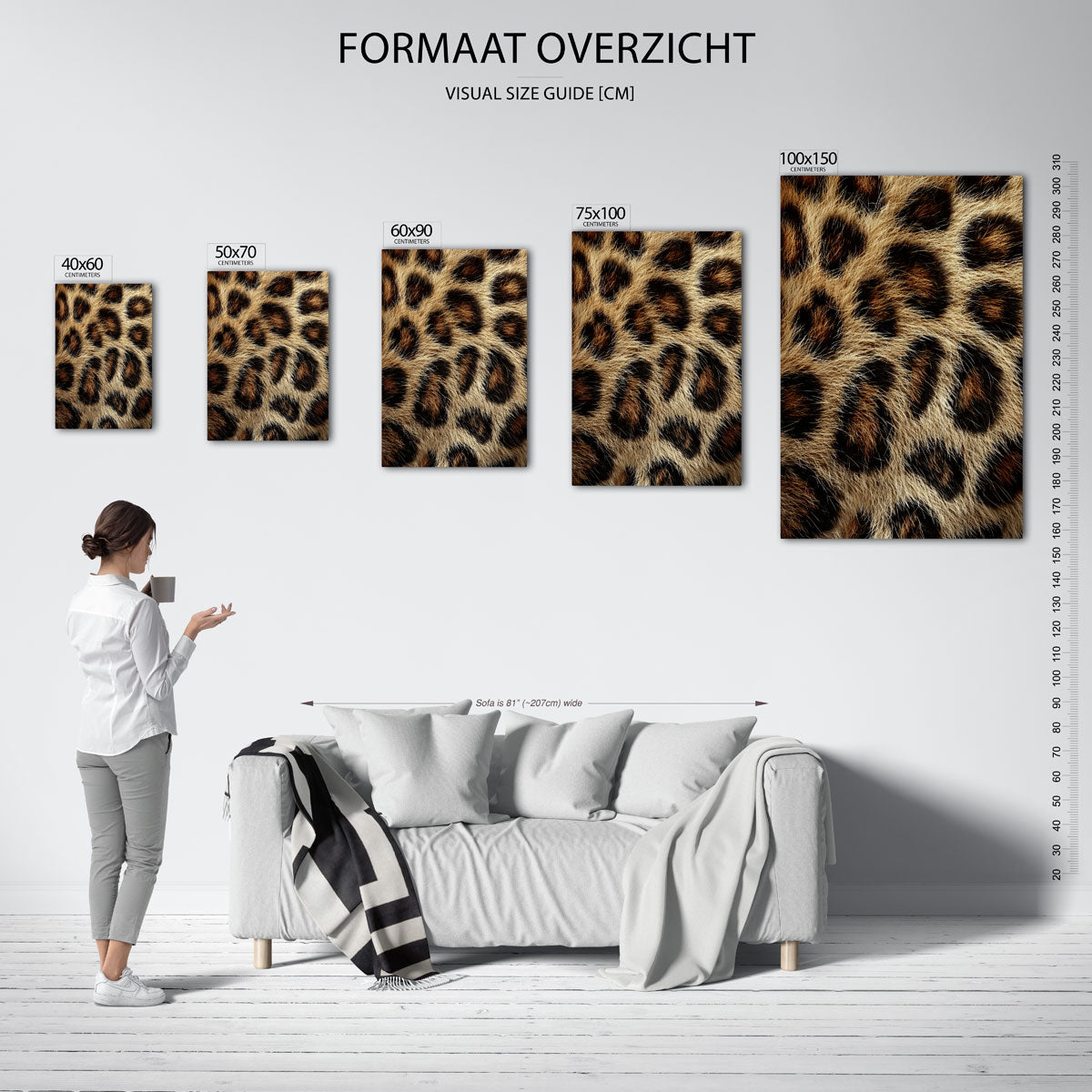 Dierenprint textuur kunstwerk Kunstwerk