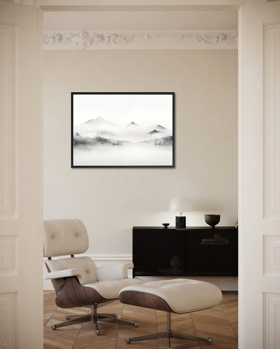 Serene berglandschap Kunstwerk