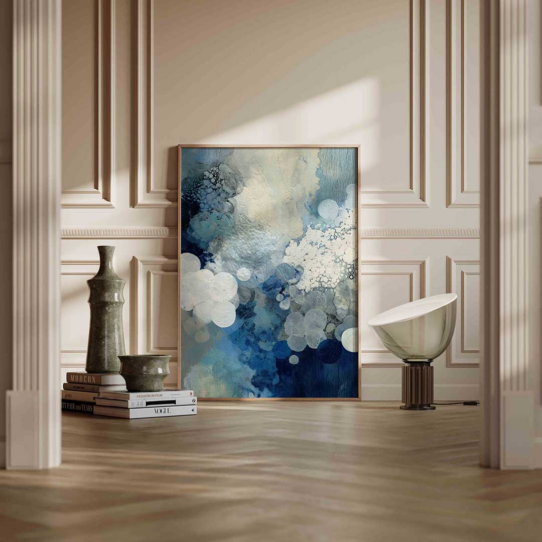 Blauwe cirkels Poster