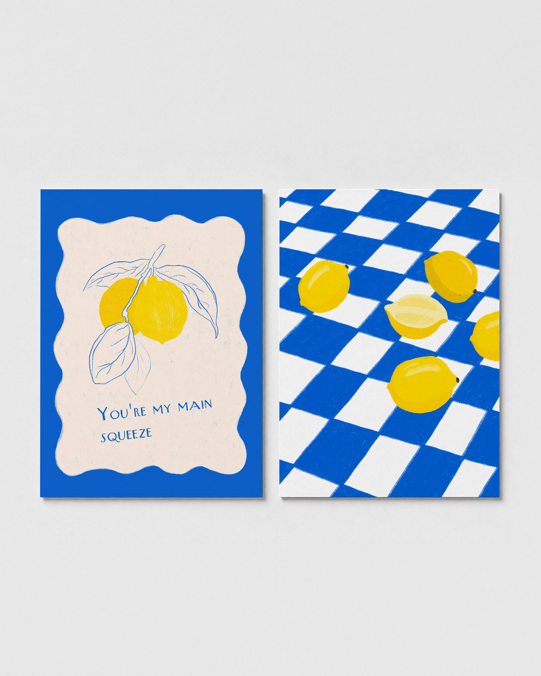 Citroen en blauw Posterset