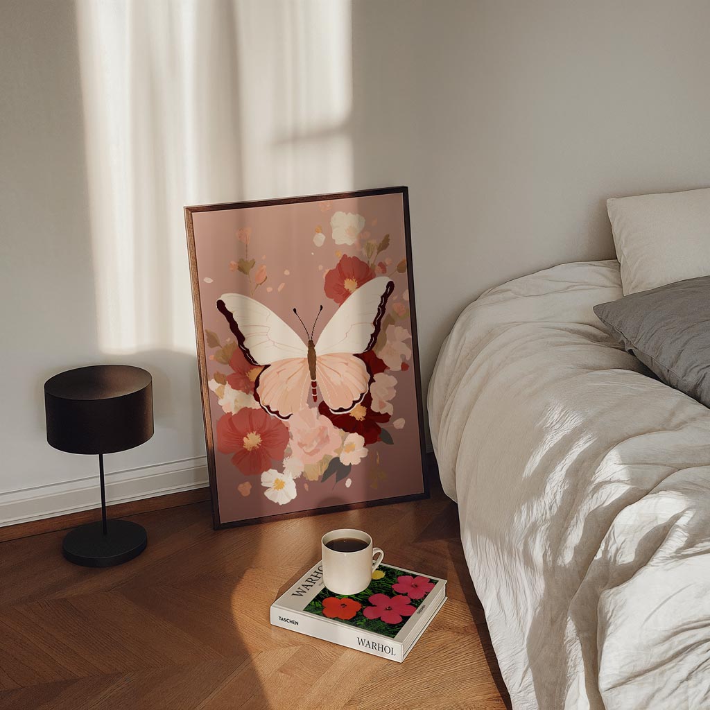 Elegante Vlinderbloemen Poster-WallArtistic
