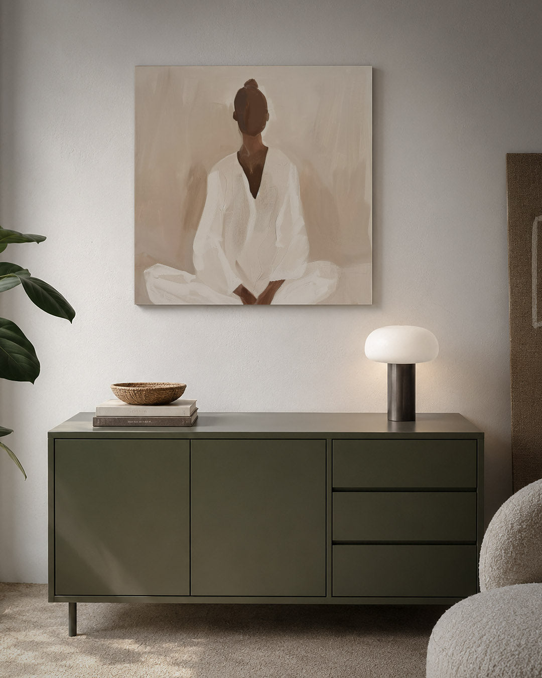 Rustige figuurstudie Kunstwerk