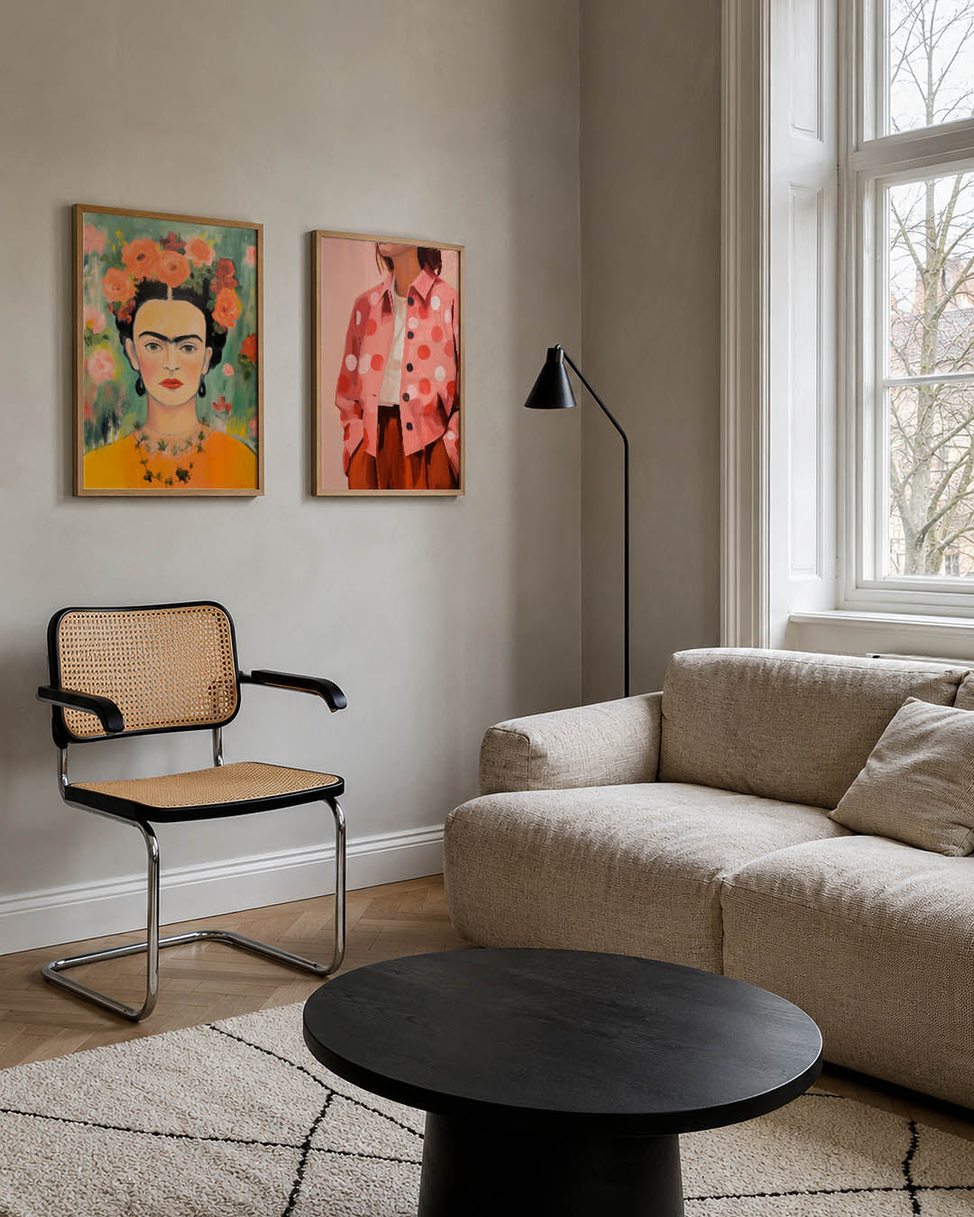Bloemrijke portretuitstraling Posterset