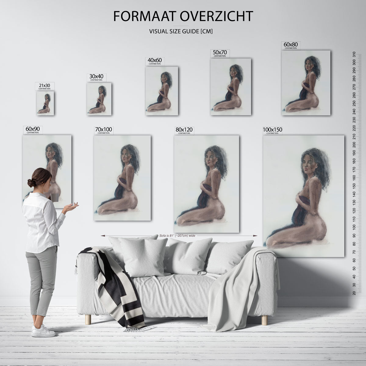 Zittende vrouw Poster