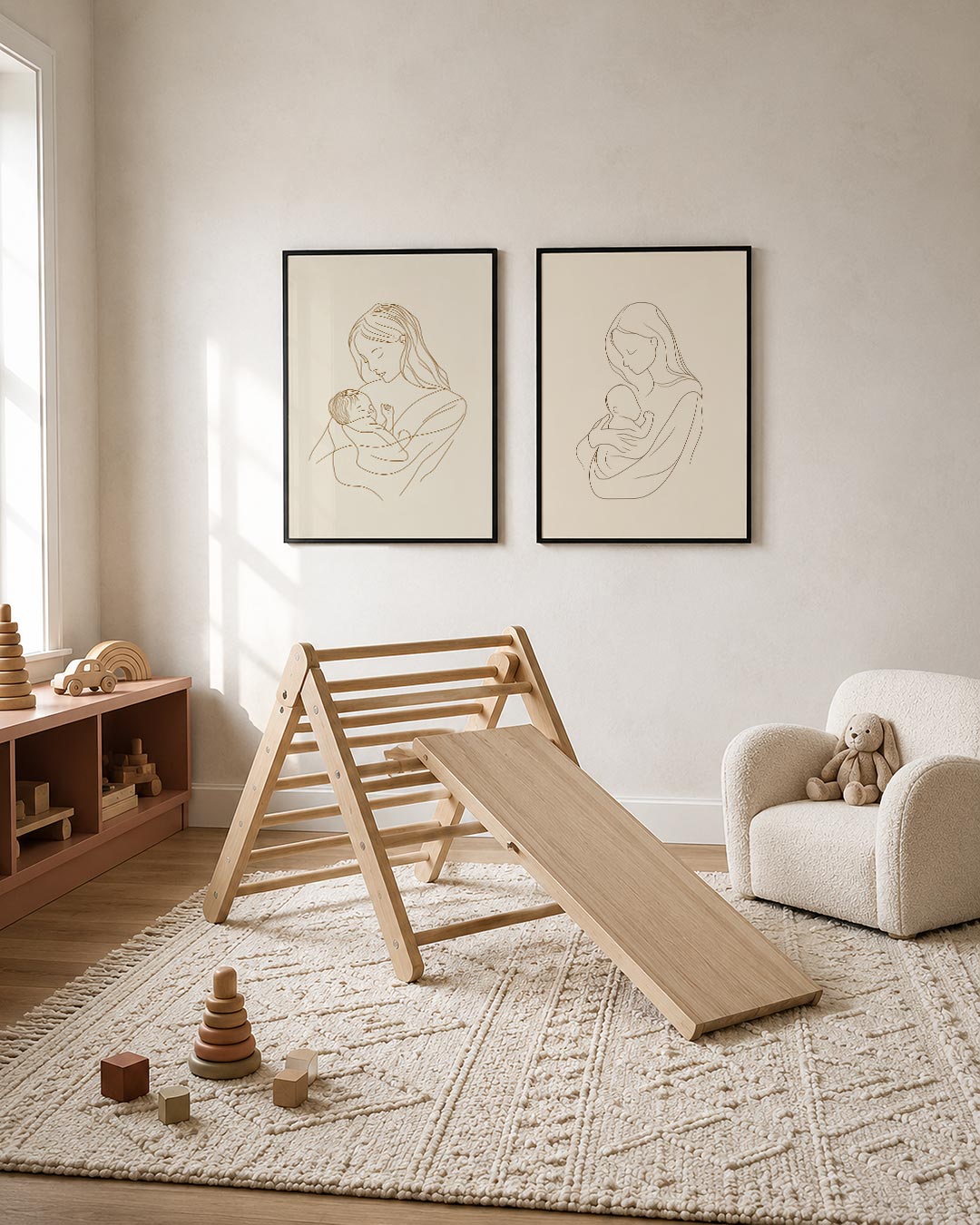 Lijnen en omhelzing Posterset