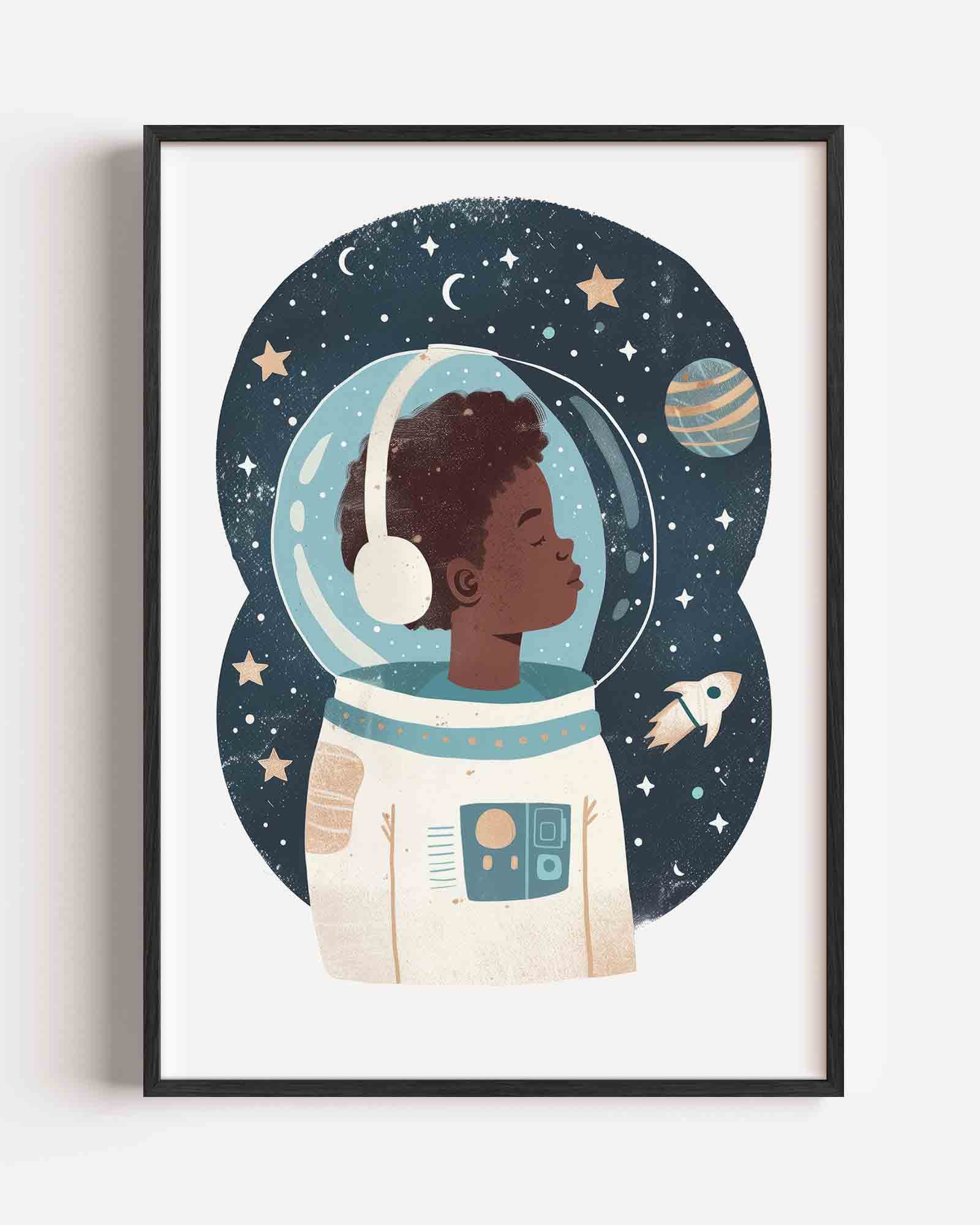 Astronaut met sterren Poster