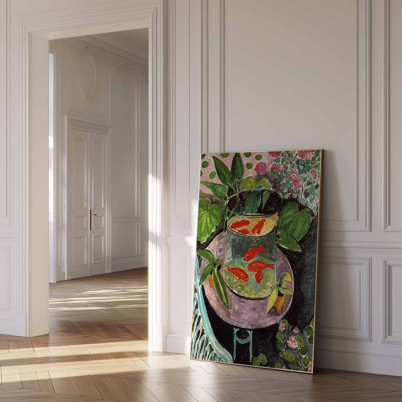 Vrolijke Goudvissen in de Tuin Poster-WallArtistic