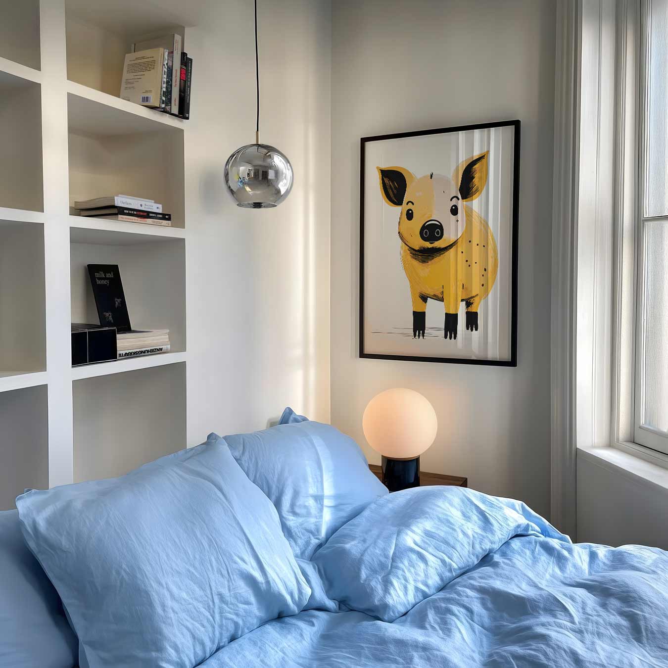 Schattige Varkentje Illustratie Poster-WallArtistic