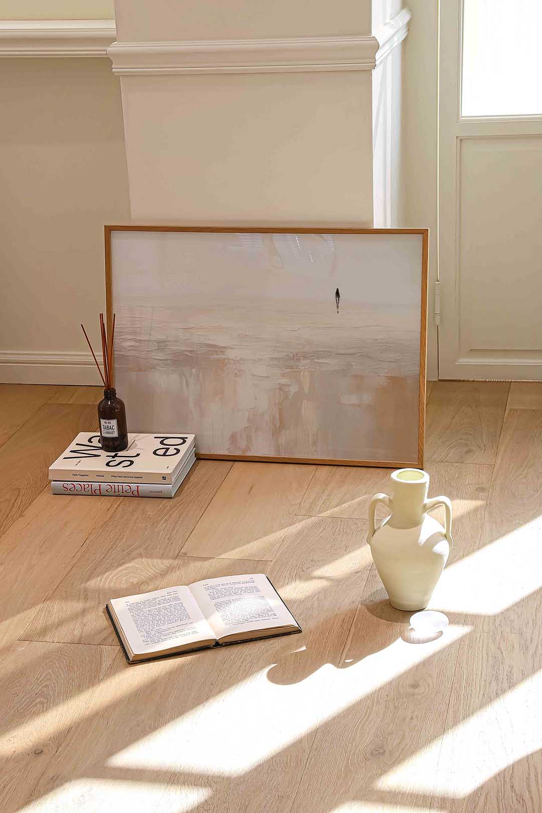 Figuur in landschap Poster